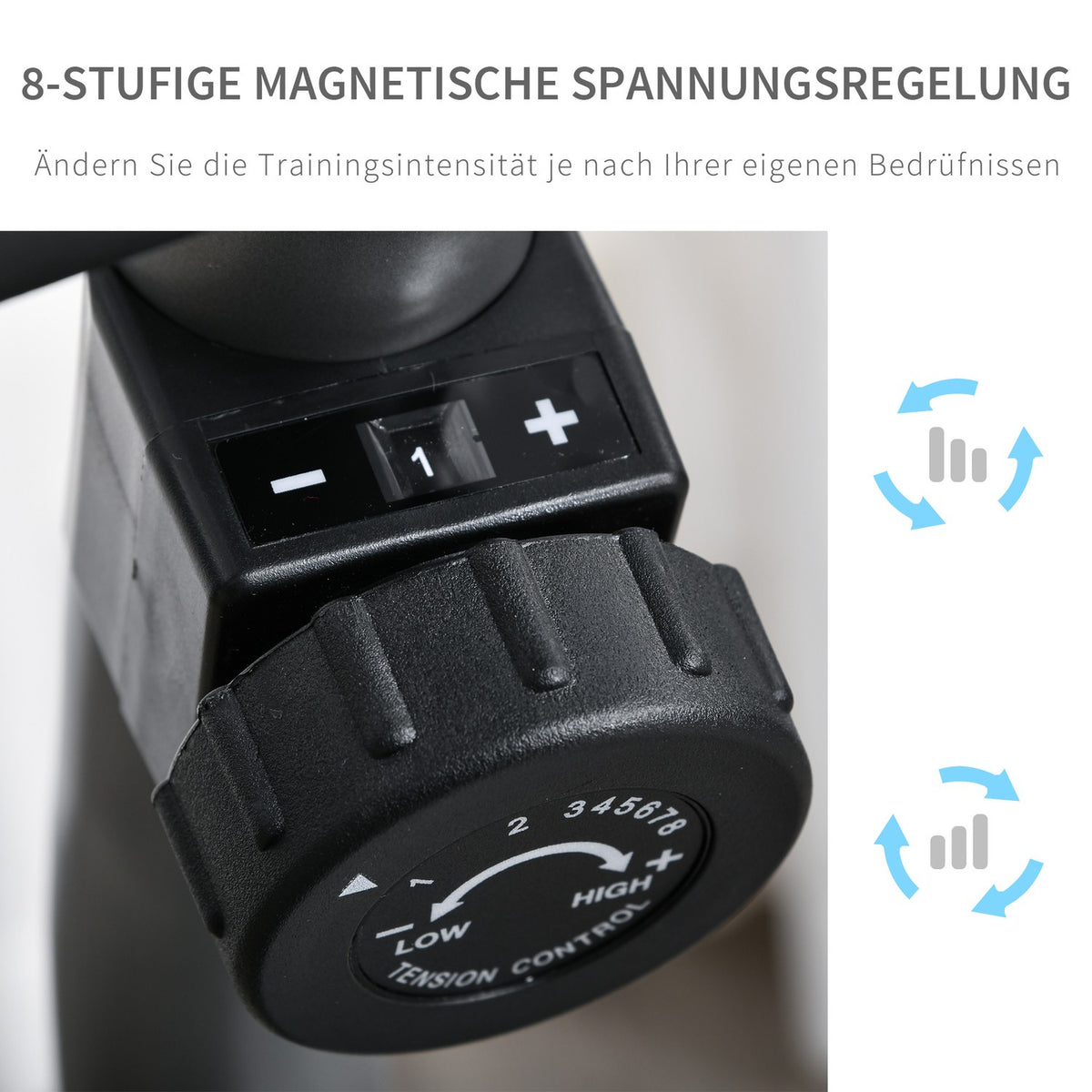 Recumbent Ergometer With Lcd Display, 8 Levels Of Adjustable Magnetic Resistance, User Weight Up To 110 Kg, Metal Abs, 136X62.5X38Cm