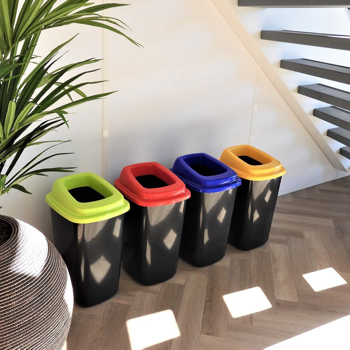 Recycling Bin 28L - Yellow, Waste Separation