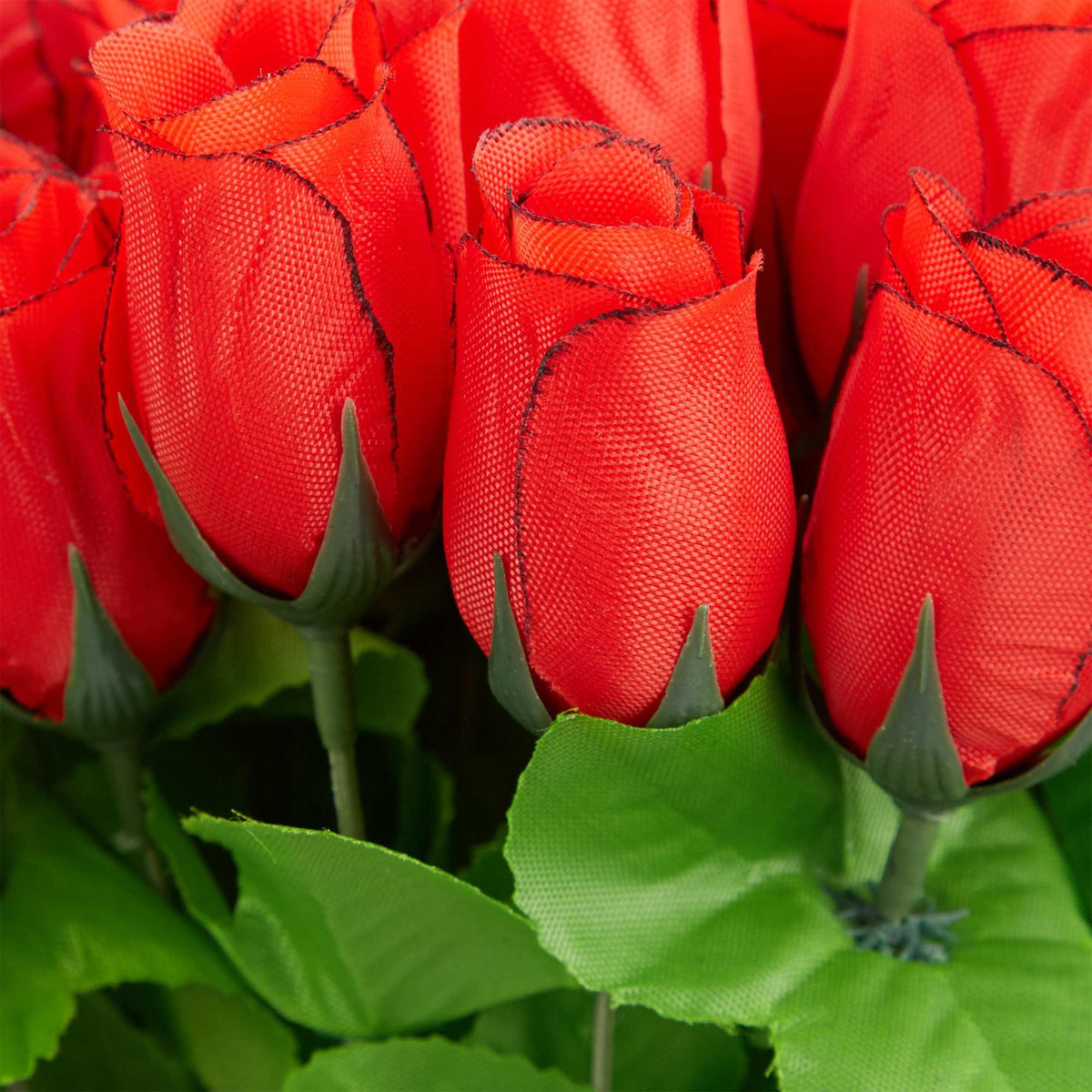 Red artificial roses, 48 pcs.