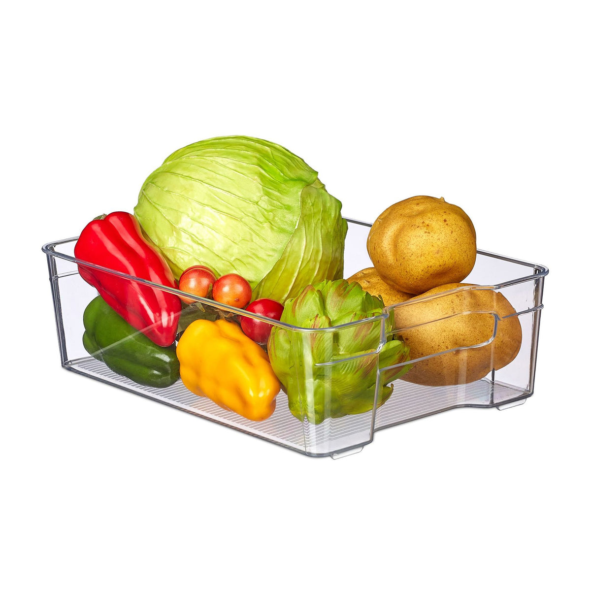 Refrigerator storage with handle