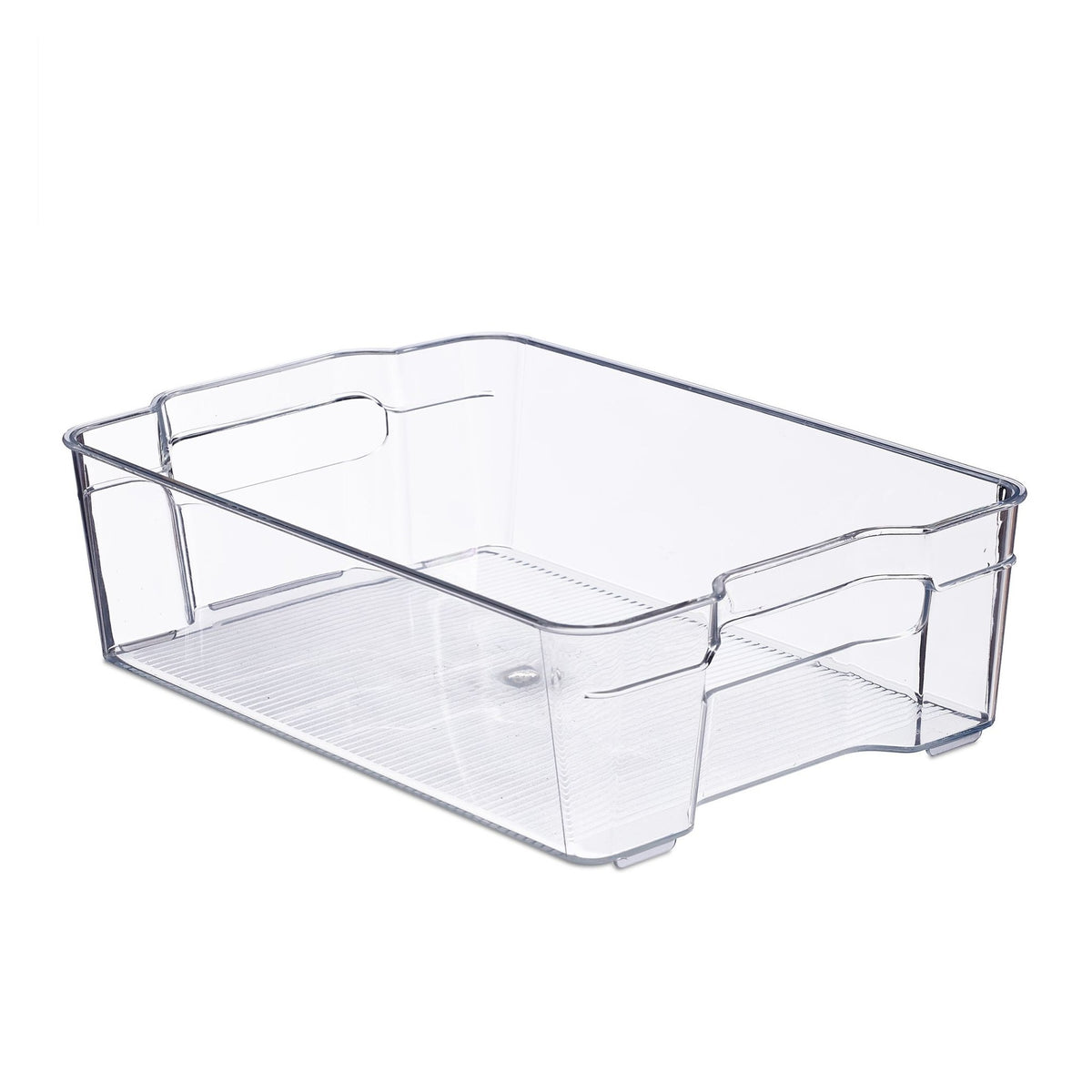 Refrigerator storage with handle