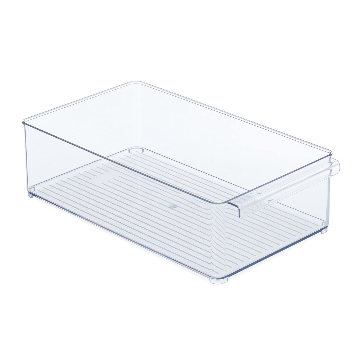 Refrigerator storage with handle