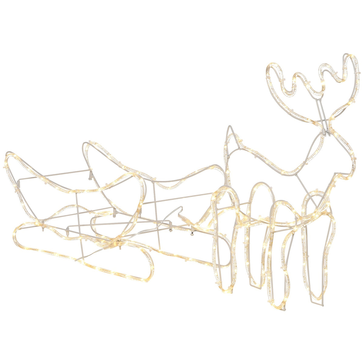 Reindeer With Sleigh Christmas Lights 160 Led Figure Light Figure Christmas Decoration Ip44 Waterproof Christmas Lights Plastic