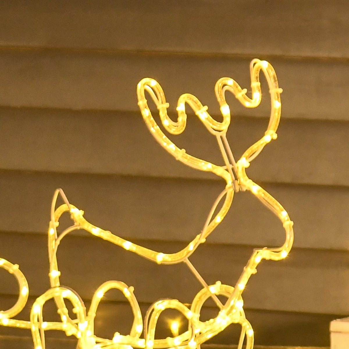 Reindeer With Sleigh Christmas Lights 160 Led Figure Light Figure Christmas Decoration Ip44 Waterproof Christmas Lights Plastic