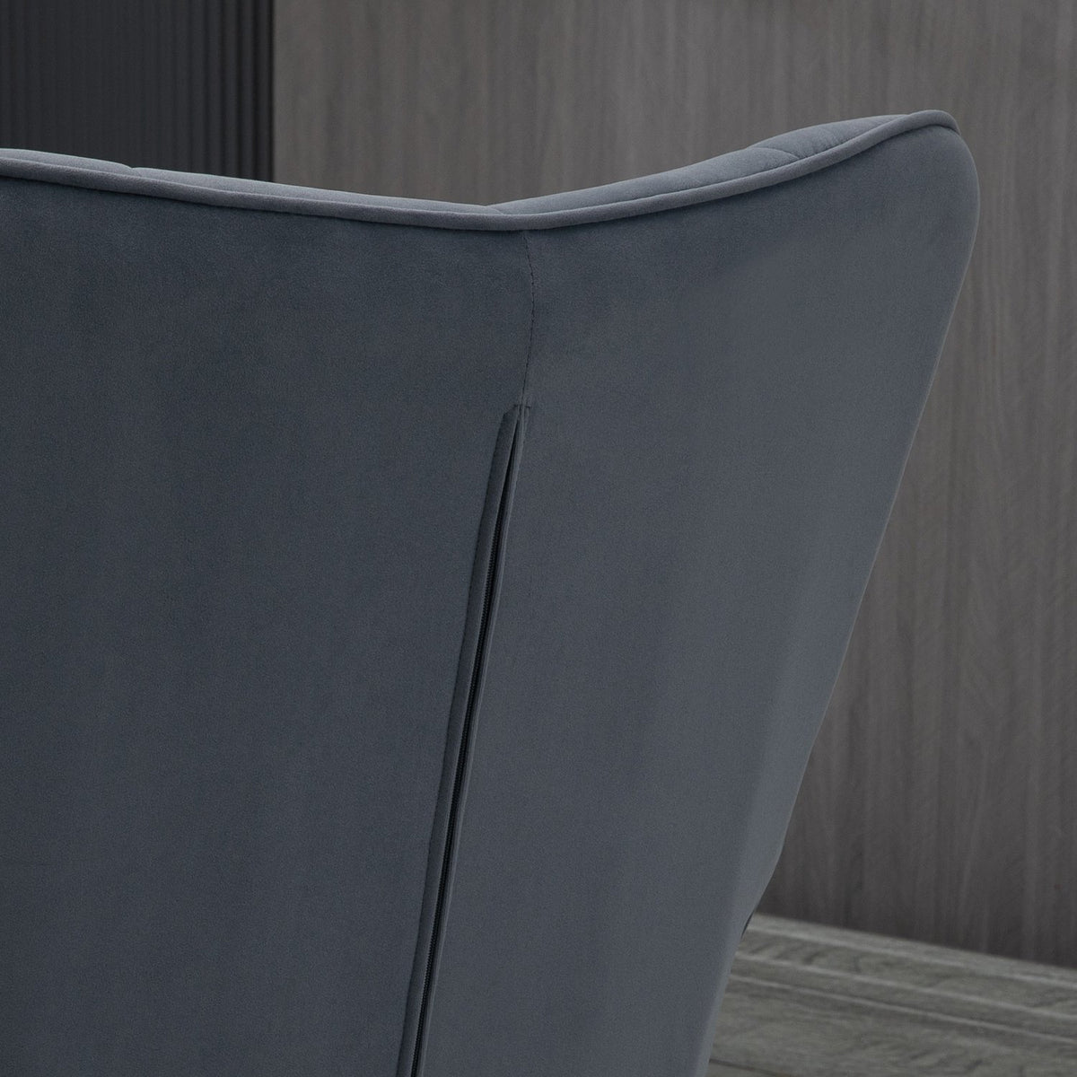 Relax Chair Velvet Cover Armrests Footstool Dining Chair Relax Chair