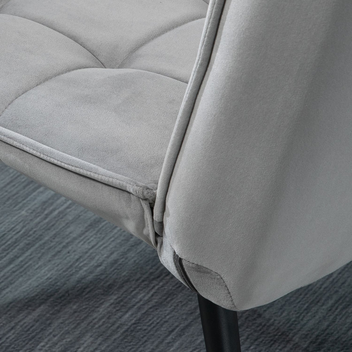 Relax Chair With Stool, Lounge Chair With Footstool, Relax Chair With Velvet Cover, Tv Chair With Cushions, Dining Chair, Gray
