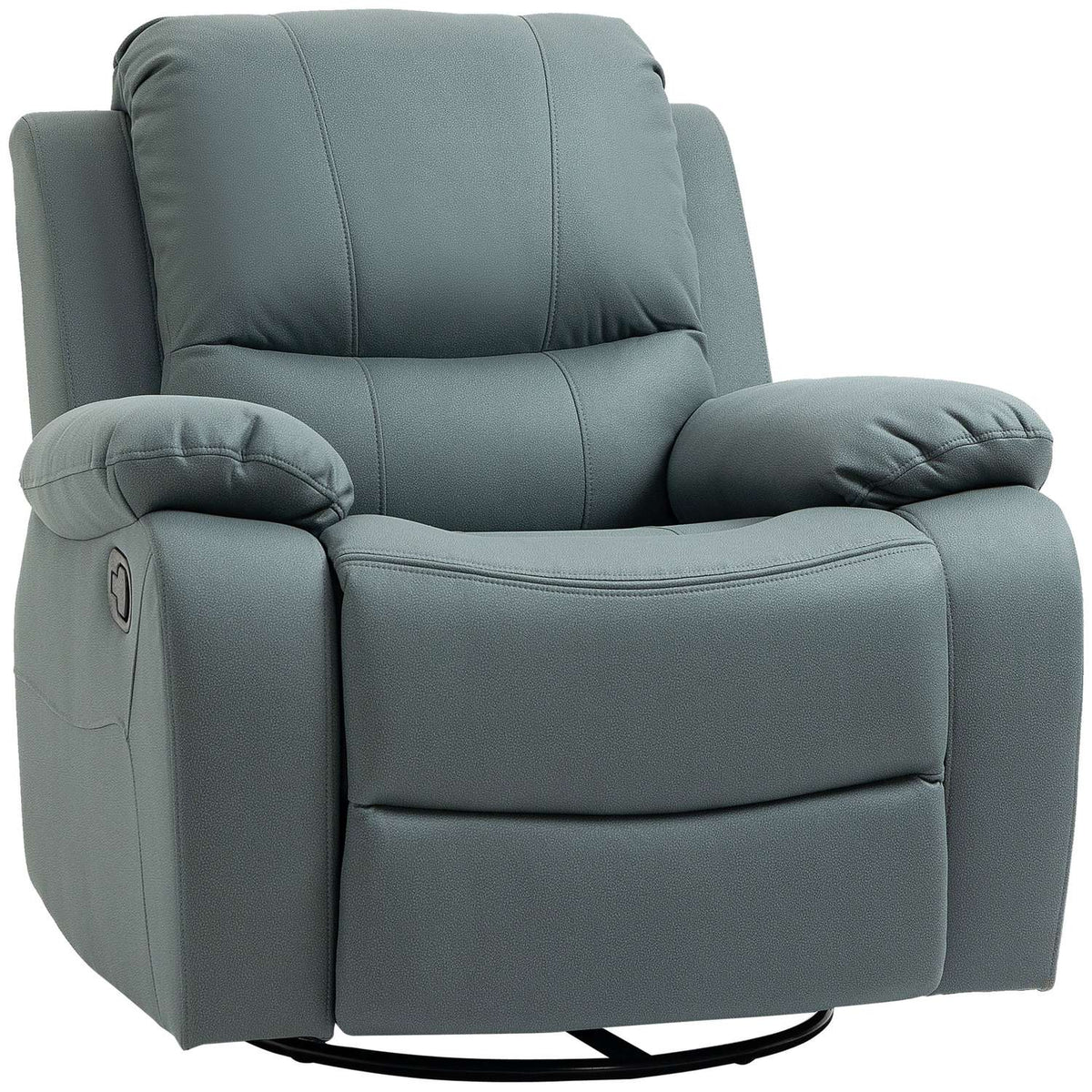 Relaxation Chair, 135° Tilting Reclining Chair, Rotating Tv Chair With Footrest For Living Room, Bedroom, Load Capacity Up To 150 Kg, Polyester Green