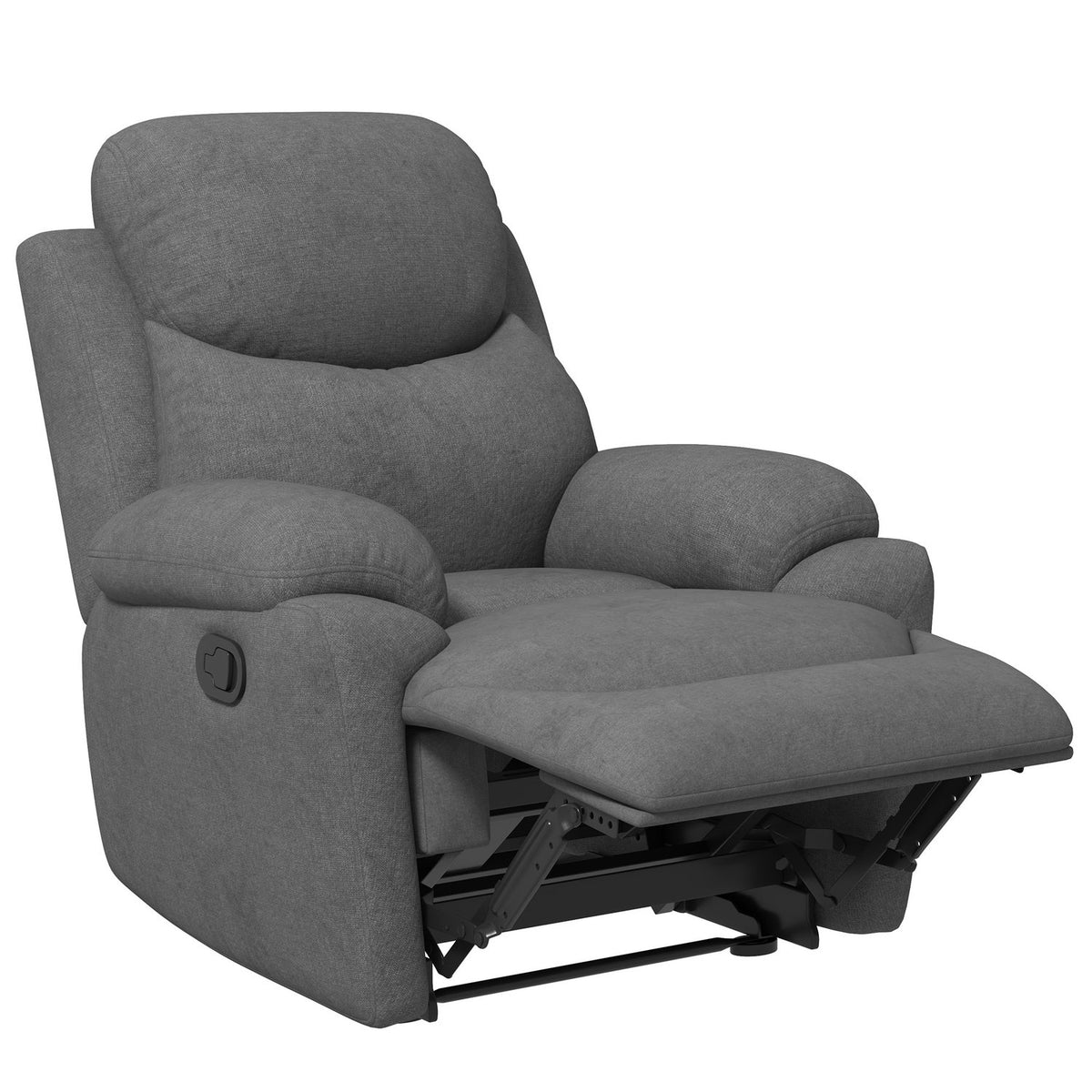 Relaxation Chair, Tv Chair With Reclining Function, Reclining Chair, Upholstered Tv Chair With Linen Look, Recliner For Bedroom, Gray