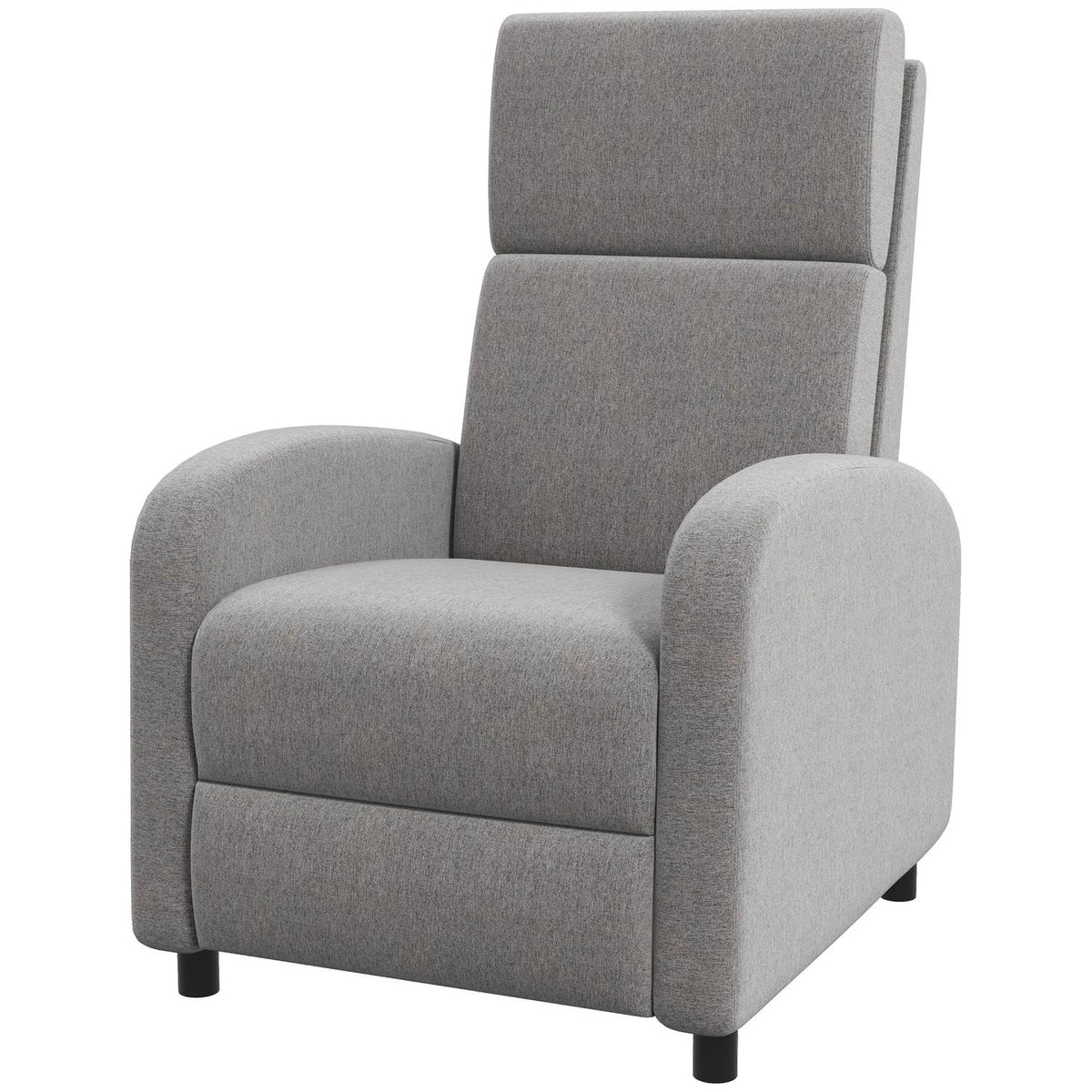 Relaxation Chair, Tv Chair With Reclining Function, Upholstered Tv Chair, Reclining Chair With Linen Look, Footrest, Load Capacity Up To 120 Kg, For Living Room, Gray