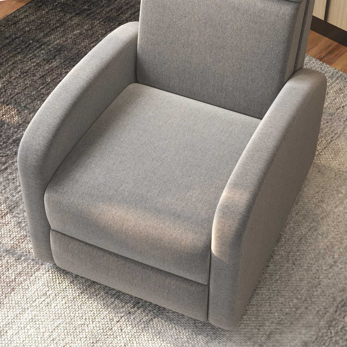 Relaxation Chair, Tv Chair With Reclining Function, Upholstered Tv Chair, Reclining Chair With Linen Look, Footrest, Load Capacity Up To 120 Kg, For Living Room, Gray