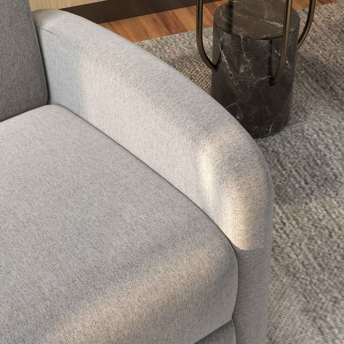 Relaxation Chair, Tv Chair With Reclining Function, Upholstered Tv Chair, Reclining Chair With Linen Look, Footrest, Load Capacity Up To 120 Kg, For Living Room, Gray