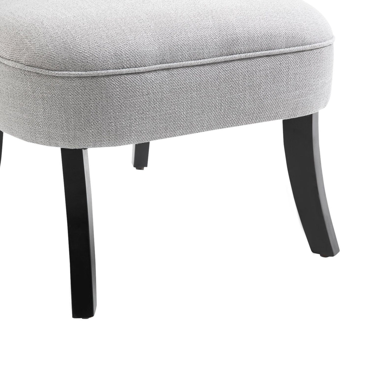 Relaxation Chair With Back Cushion, Tv Chair, Raised Feet, Linen, Gray, 52.5X69X77Cm