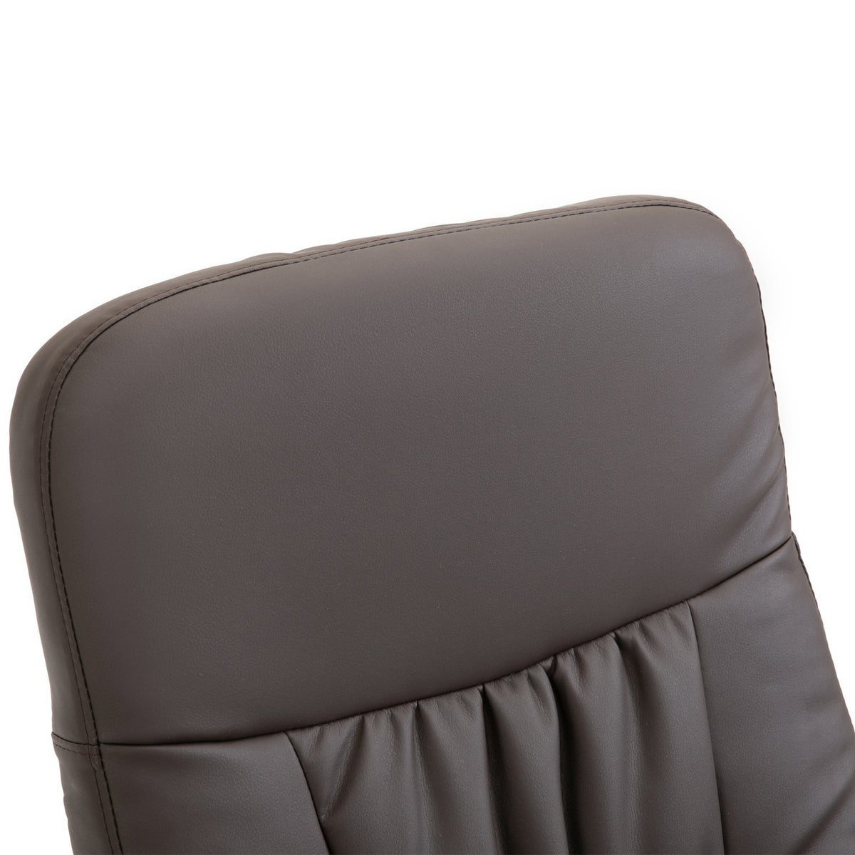Relaxation Chair With Footstool Storage Space Massage Chair Tv Chair Recliner Ergonomic Chair With 10 Vibration Points Faux Leather Brown 76X81X105 Cm