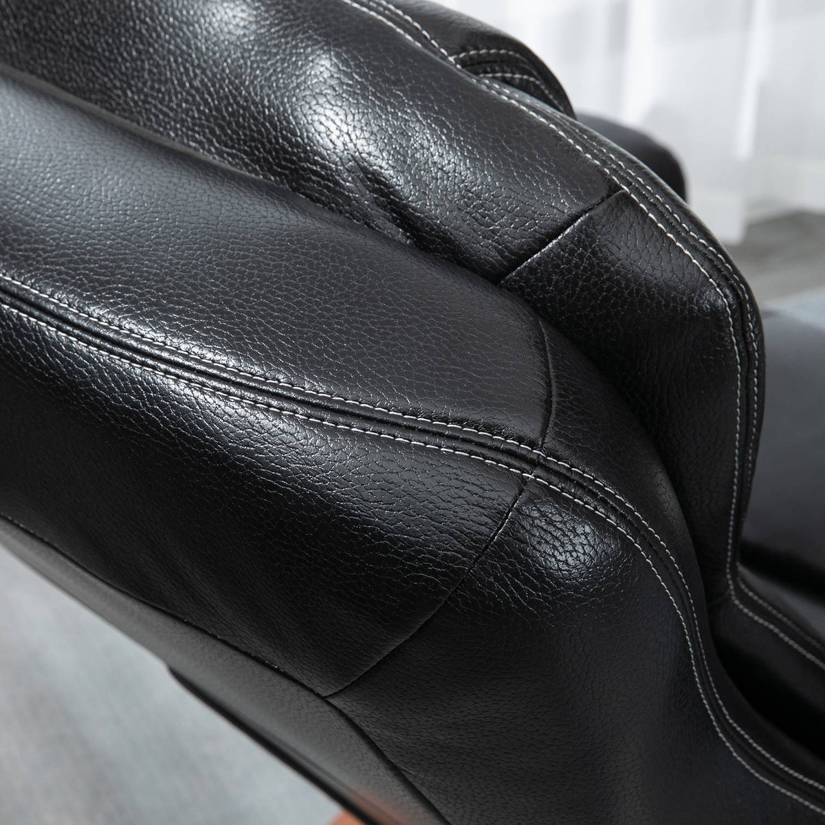 Relaxation Chair With Ottoman And Reclining Function Tv Chair, Swivel Tv Chair, Up To 150 Kg, Faux Leather, Black