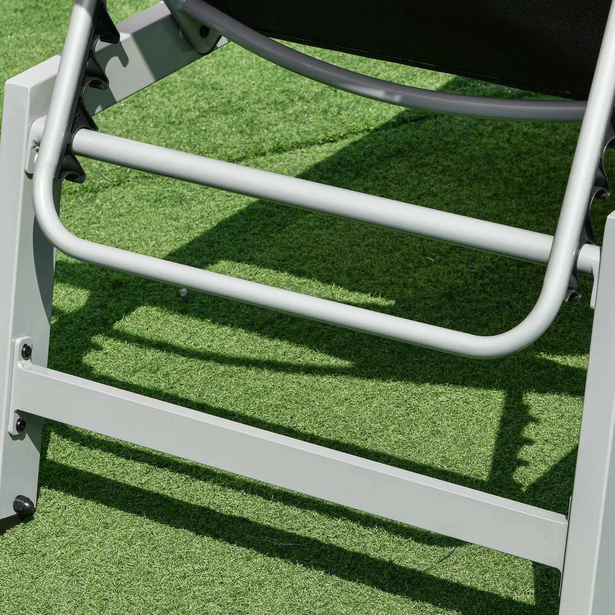 Relaxation Lounger Sun Lounger 5-Level Backrest Aluminum Black 169X65X102Cm