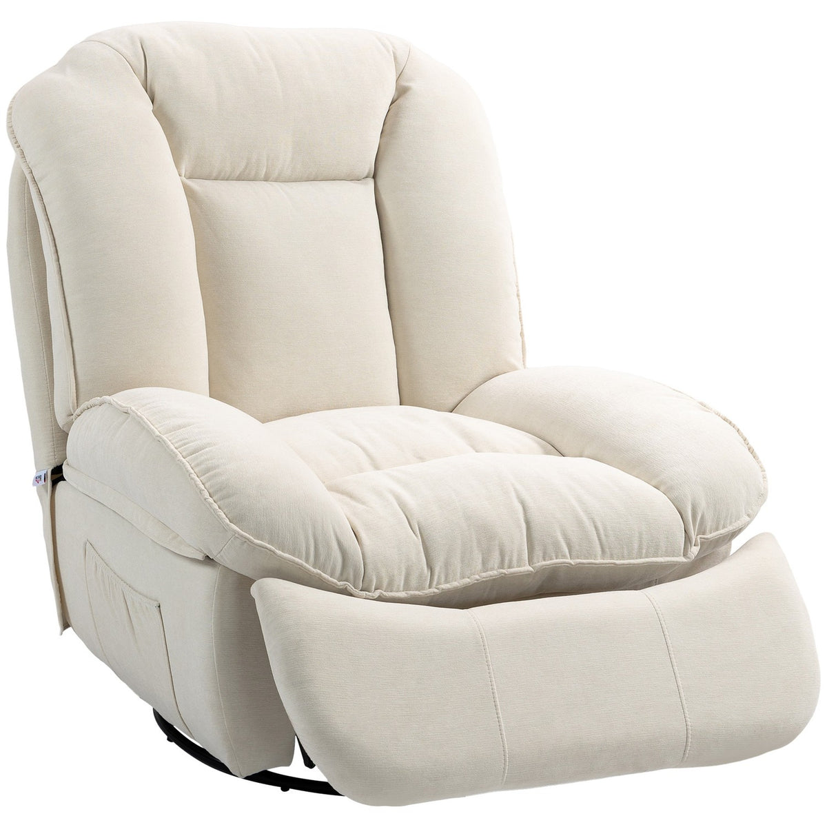 Relaxation armchair TV armchair with reclining function, rocking function, swivel TV armchair with pocket spring core, footrest and side pocket