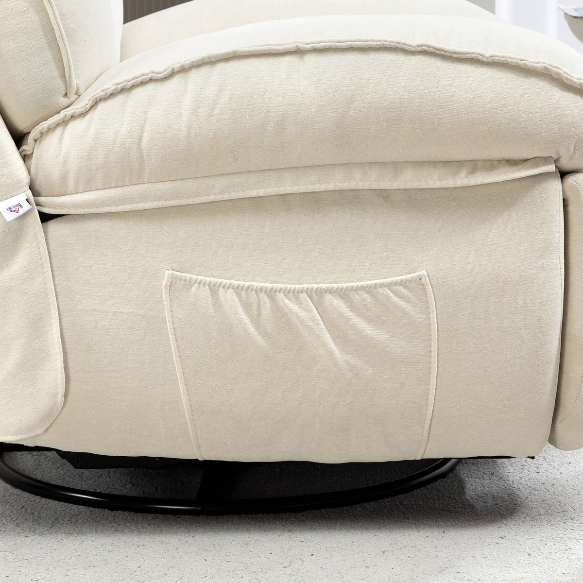 Relaxation armchair TV armchair with reclining function, rocking function, swivel TV armchair with pocket spring core, footrest and side pocket
