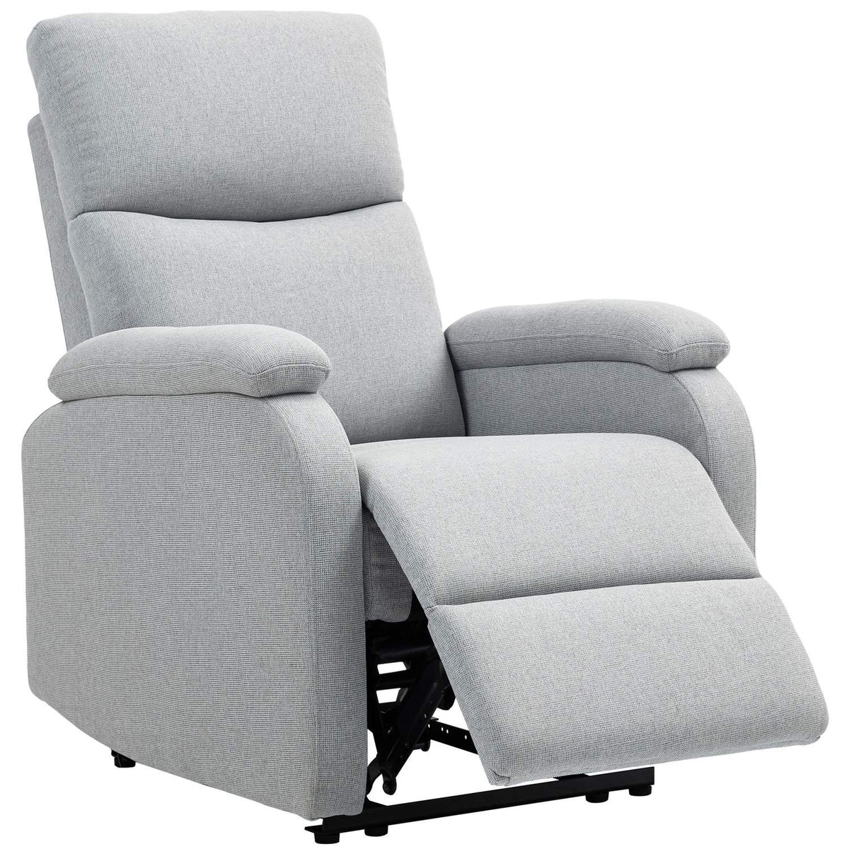 Relaxation armchair, TV armchair with reclining function, upholstered TV armchair with linen look, recliner armchair with pocket spring core, recliner chair with a load capacity of up to 150 kg for the living room, gray