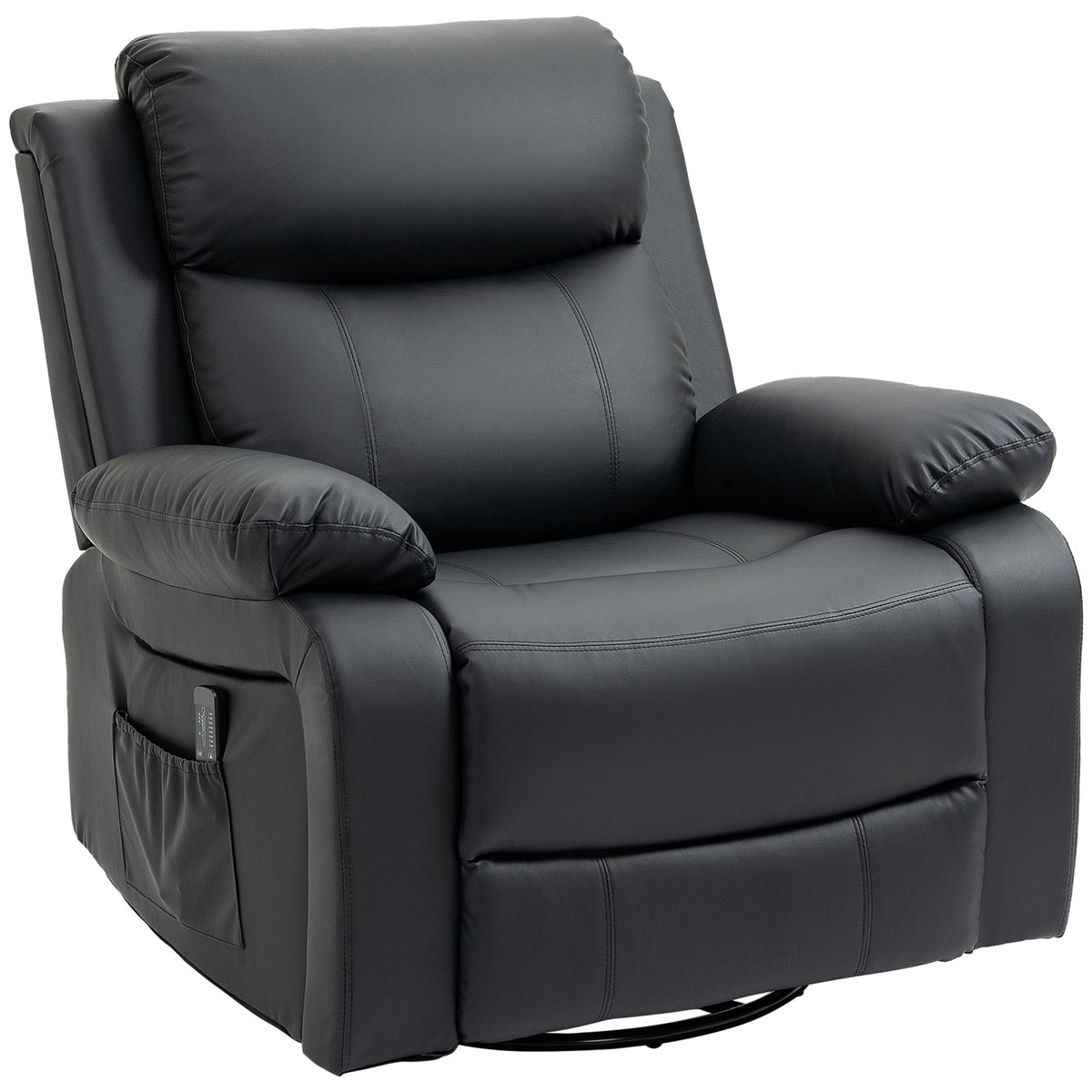 Relaxation chair Massage chair with reclining and rocking function TV chair with 8 vibration heads, side pocket, remote control