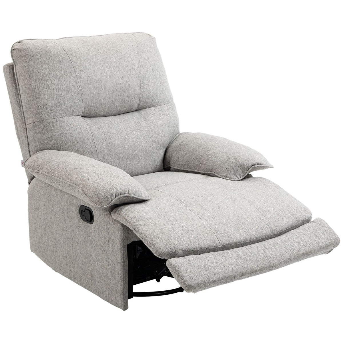 Relaxation chair, TV chair with reclining function, rotating TV chair with spring core system, footrest, for living room, bedroom