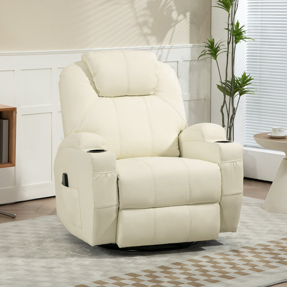Relaxation chair with massage function, electric TV chair with reclining function, rocker function, spring system, remote control, massage chair
