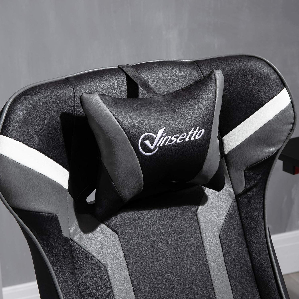 Relaxation chair with stool, TV chair and gaming lounger, 130° tiltable, black-gray, 67 x 82.5 x 103 cm for comfort & relaxation