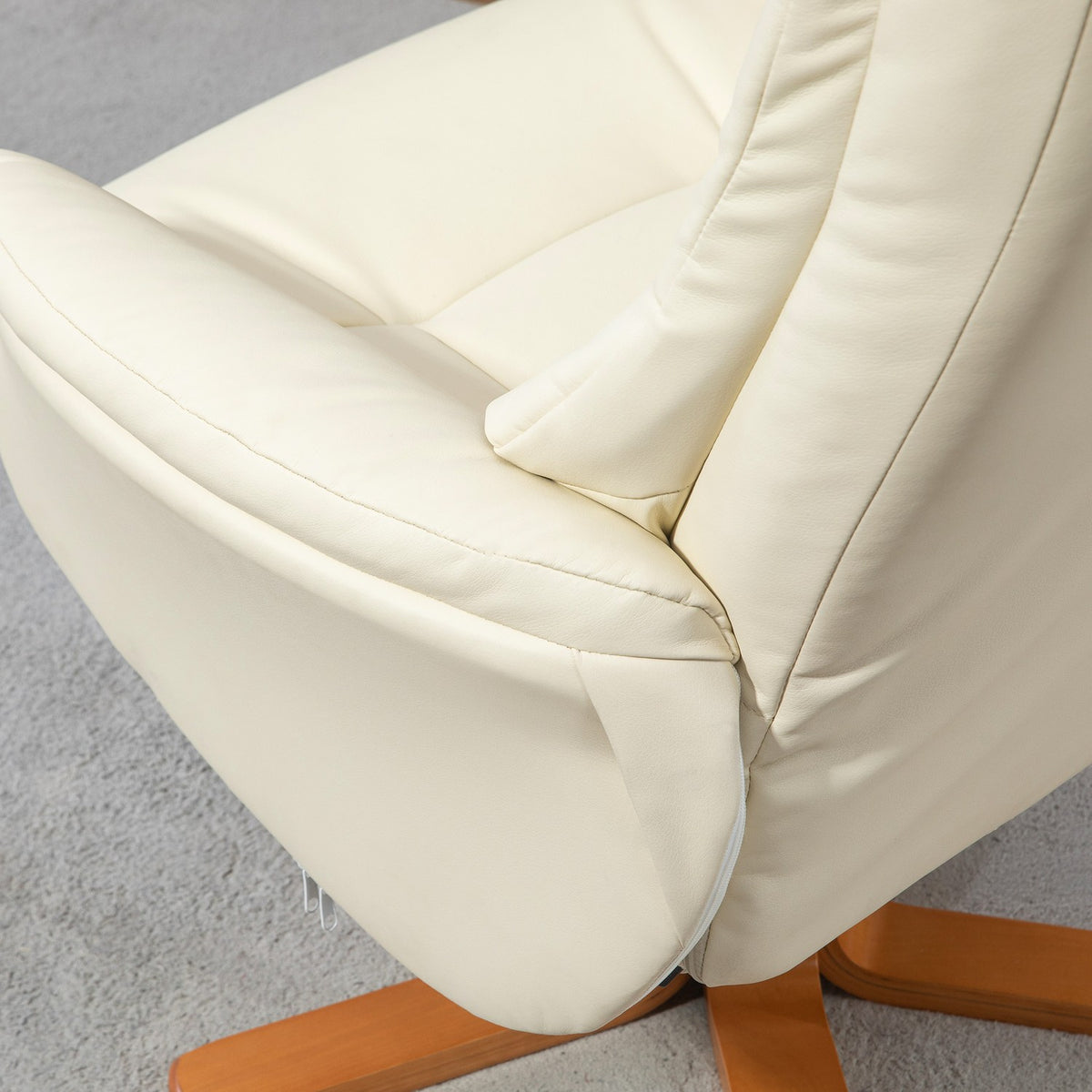 Relaxation chair with stool, TV chair with reclining function, rocker function, TV chair with high backrest, for living room, bedroom