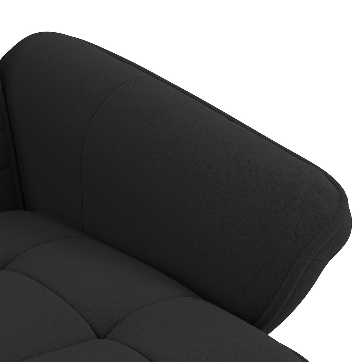 Relaxation chair with stool, rotating TV chair with reclining function, TV chair with a load capacity of up to 150 kg, reclining chair for living room, bedroom, microfiber cloth, black