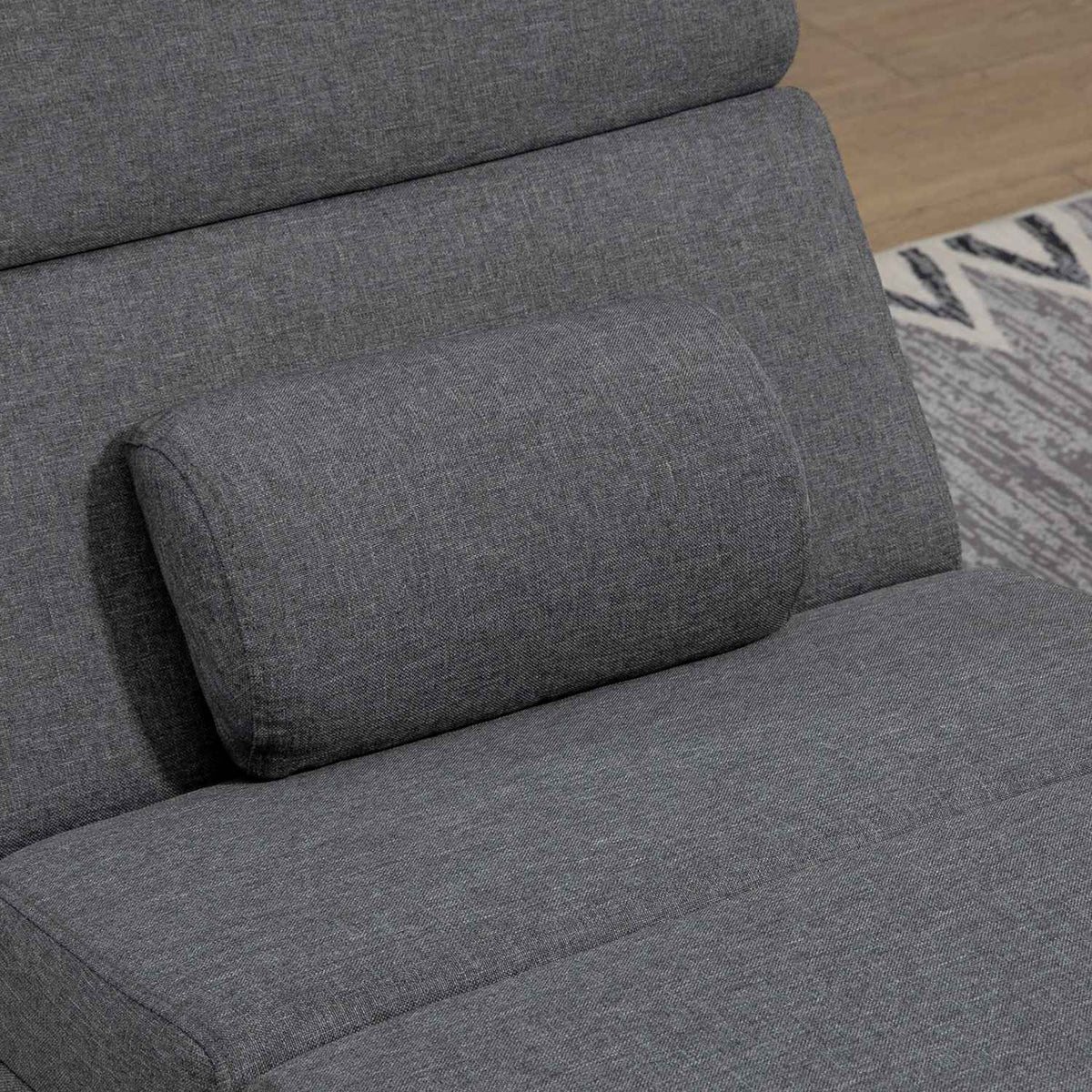 Relaxation lounger with massage function, electric lounge chair, massage chair with high backrest, remote control, folding TV chair with 5 modes, cushion, dark gray
