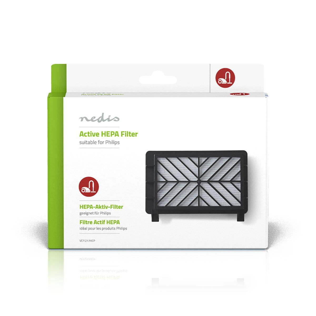 Replacement Active HEPA filter | Replacement for: Philips | Black / White