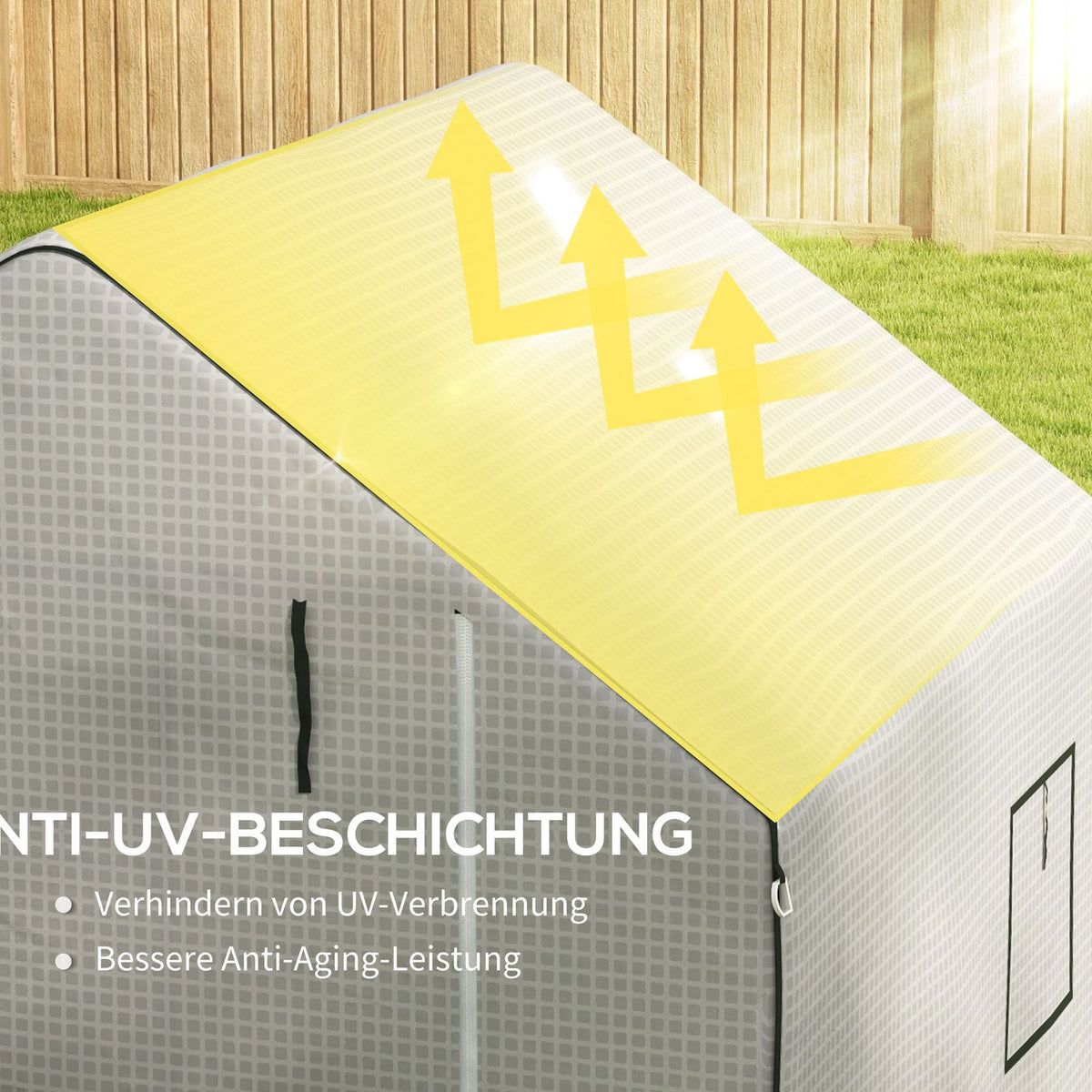 Replacement Film Greenhouse Film with UV Protection, Side Window, Rolling Door, Replacement Cover, PE Film for Tomato House, Greenhouse, White, 140 x 143 x 190 cm