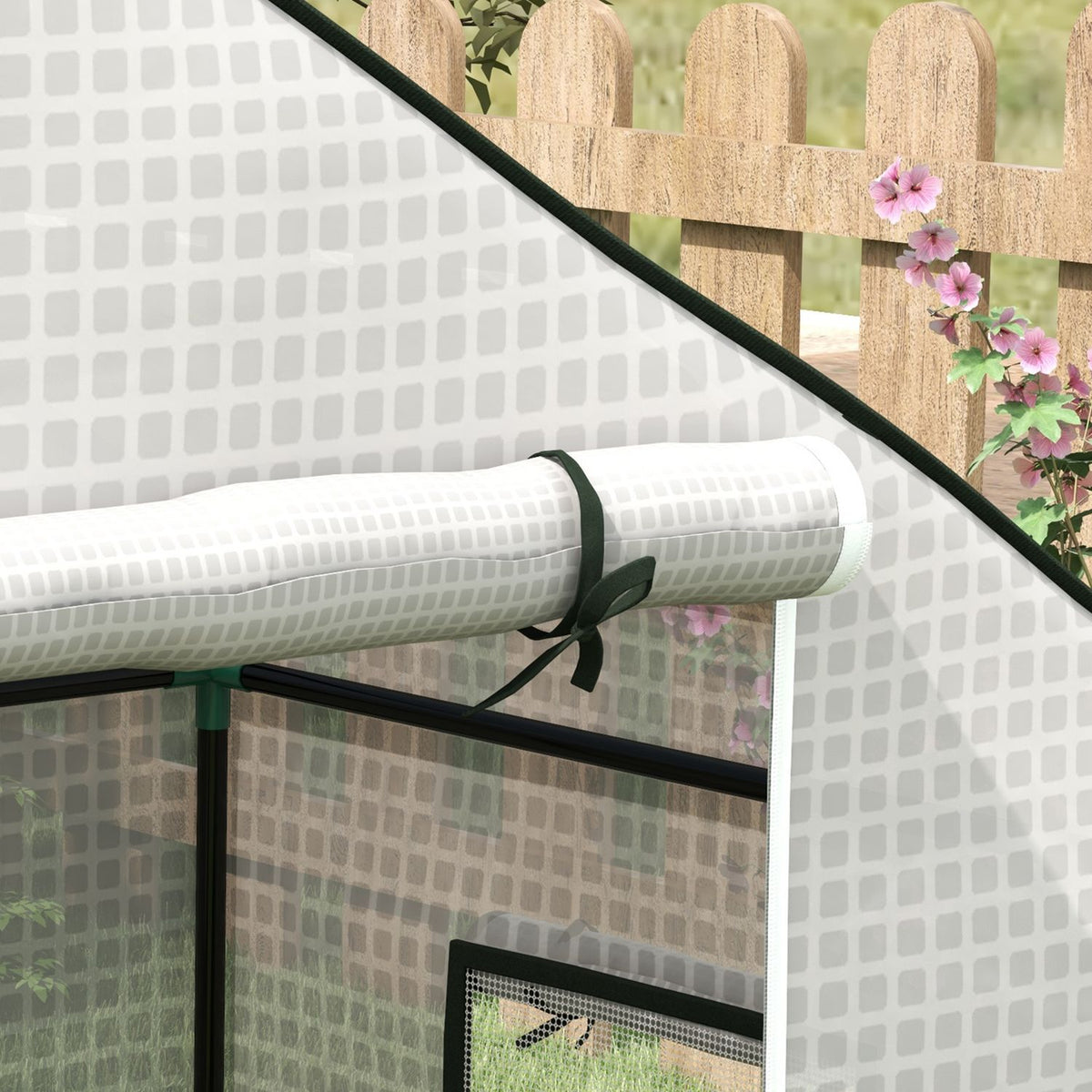 Replacement Film PE Film Replacement Cover with UV Protection, Rolling Door, Side Window, Greenhouse Film for Greenhouse, Tomato House, 140 x 73 x 190 cm, White