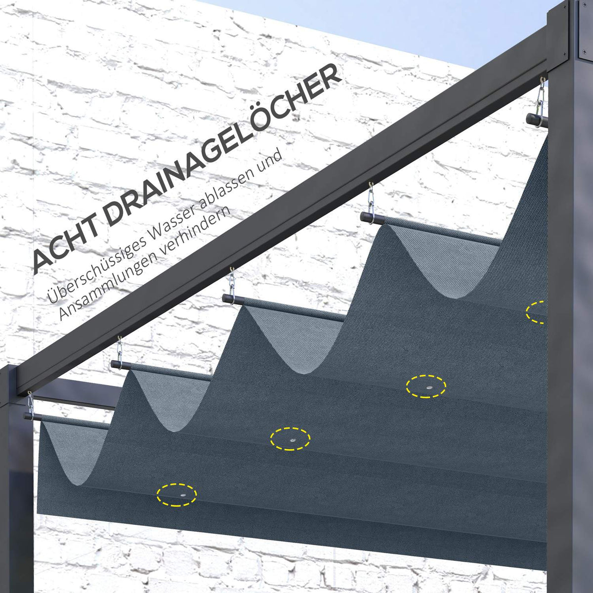 Replacement Pergola Roof Approx. 3 X 2.5M Pergola Shade Cover Pergola Roof With Uv Protection For 3 X 2.15M Dark Gray