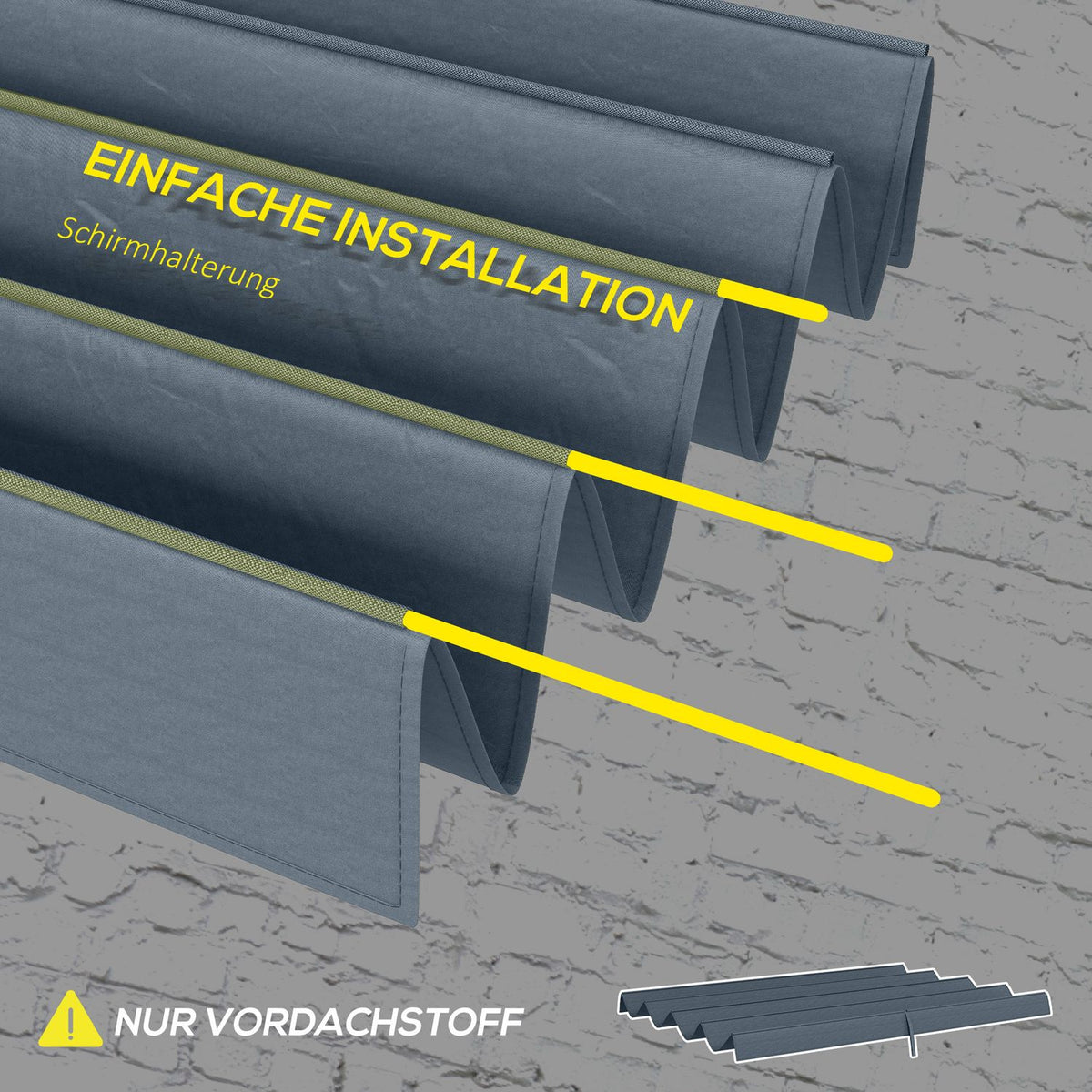 Replacement Pergola Roof Approx. 3 X 2.5M Pergola Shade Cover Pergola Roof With Uv Protection For 3 X 2.15M Dark Gray