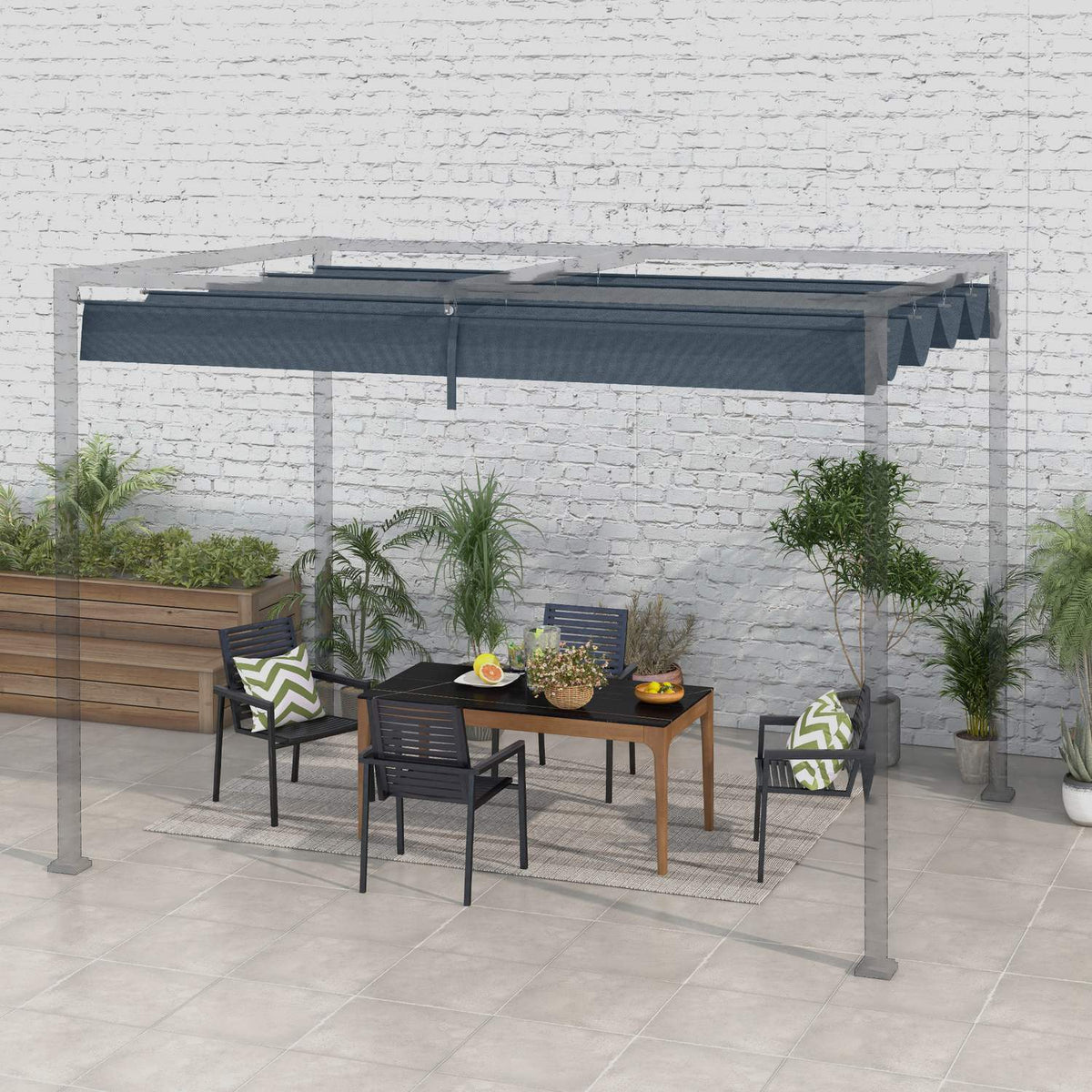 Replacement Pergola Roof Approx. 3 X 2.5M Pergola Shade Cover Pergola Roof With Uv Protection For 3 X 2.15M Dark Gray