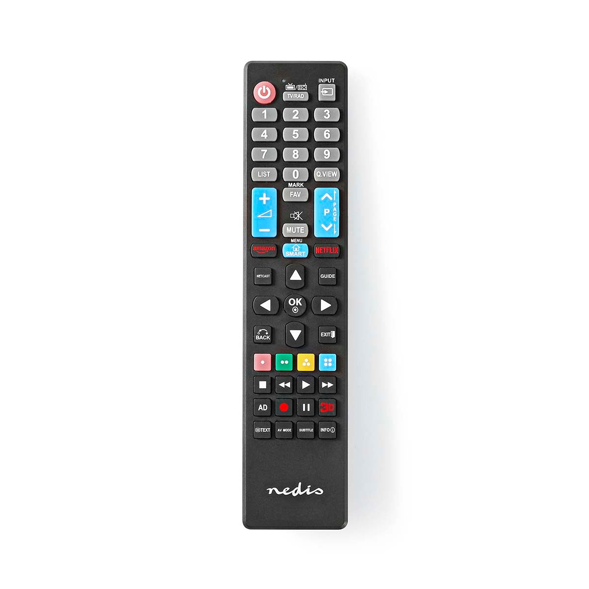 Replacement Remote Control | Fits: LG | Fixed | 1 Unit | Amazon Prime / Disney + Button / Netflix Button / Rakuten TV Button | Infrared | Black