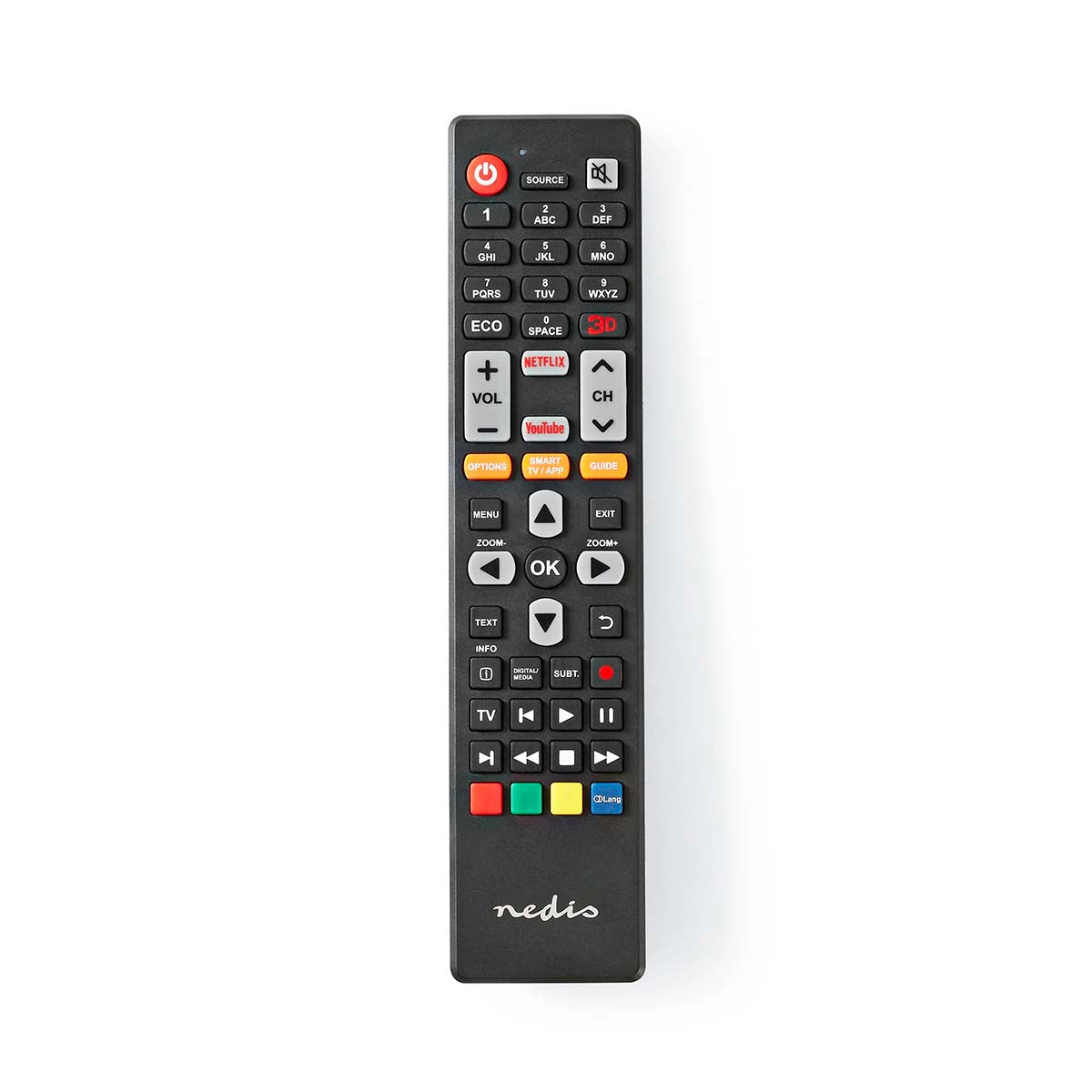 Replacement Remote Control | Fits: TCL/Thomson | Fixed | 1 Unit | Amazon Prime / Netflix Button / Youtube Button | Infrared | Black