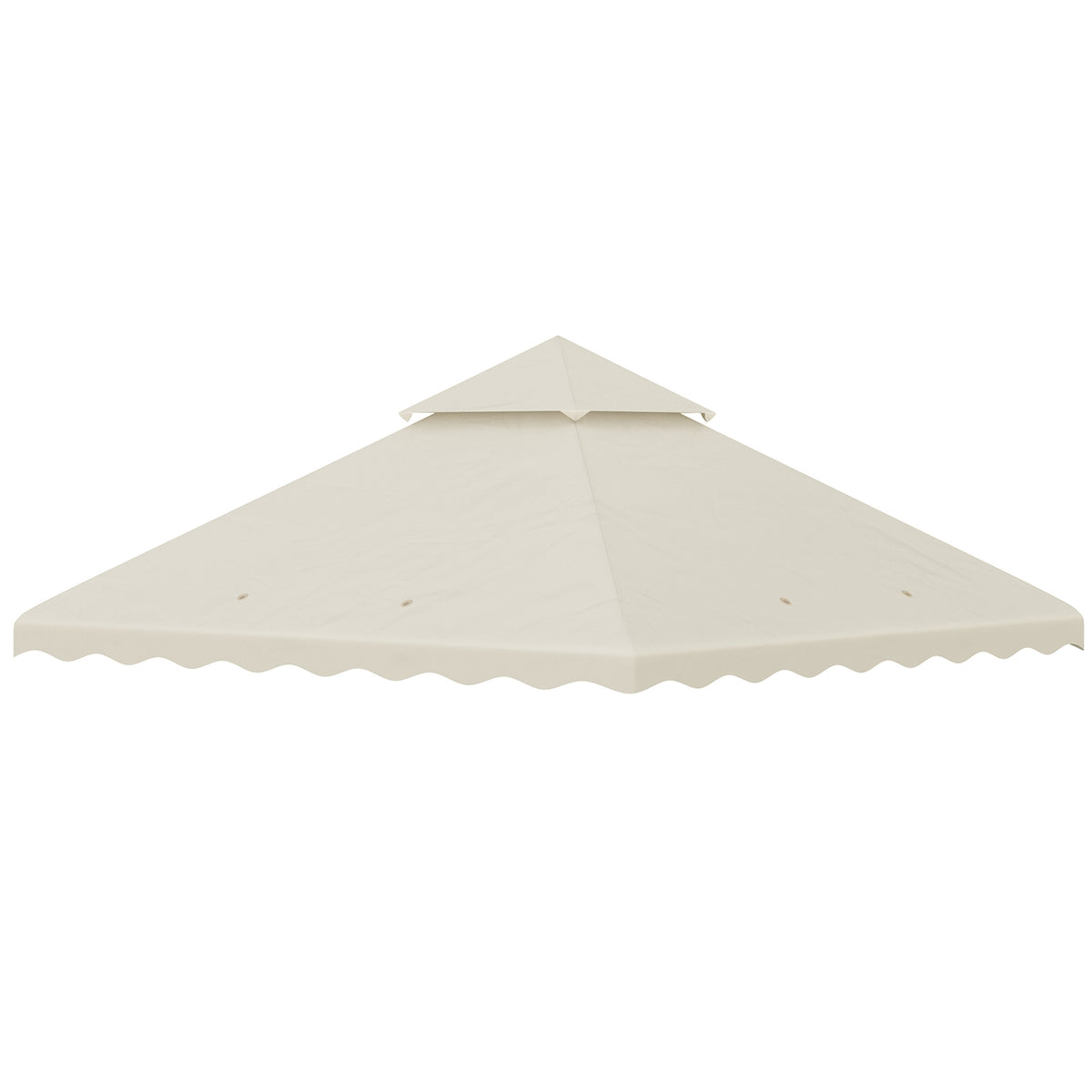 Replacement Roof Approx. 3 X 3 M Pavilion Roof For Garden, Replacement Cover Double Roof For Garden Tent, Garden Pavilion, Cream White