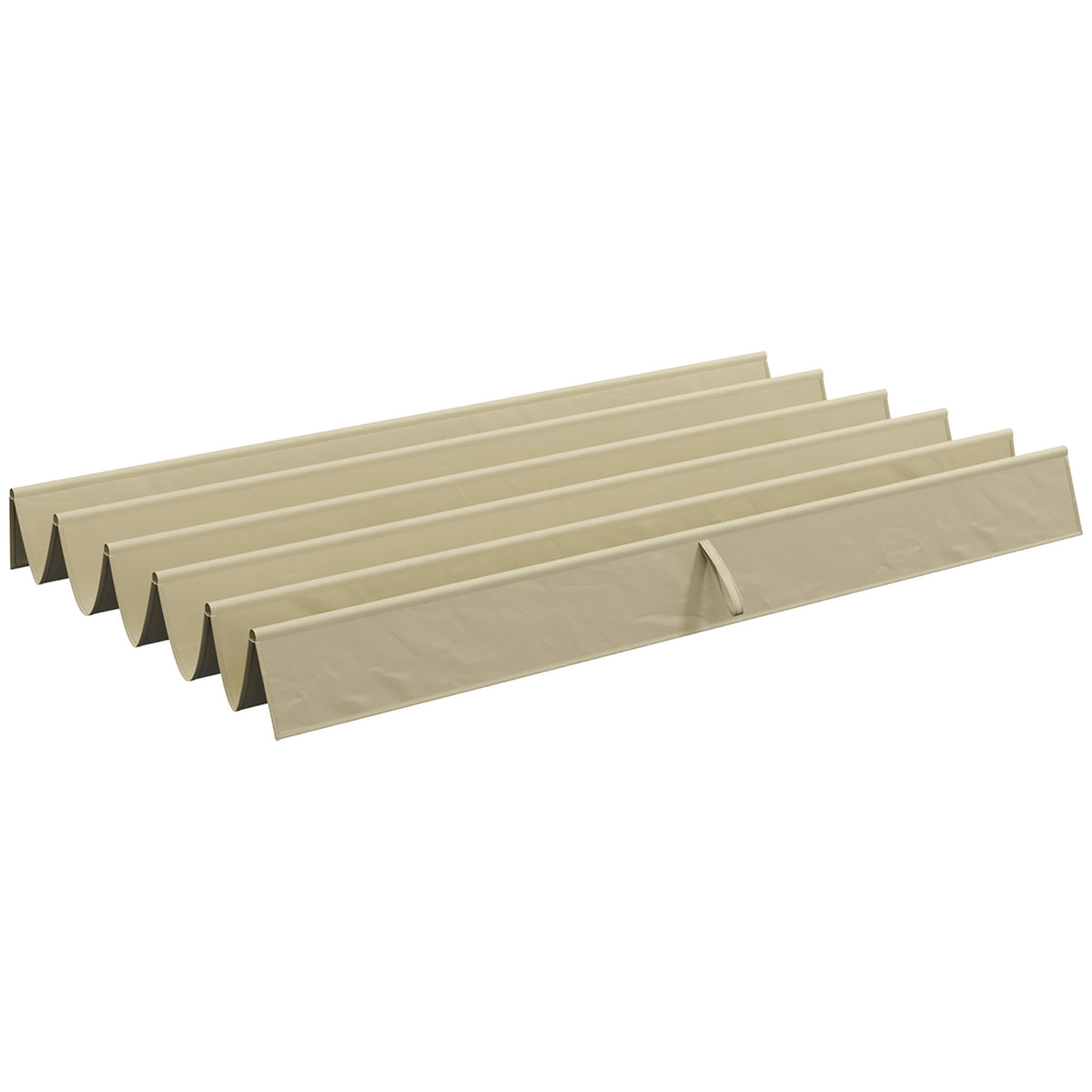 Replacement Roof for 3x3m Pergola, Waterproof Retractable Wave Canopy with Rain Drainage Holes, Winterproof Shade Cover for Garden, Patio, Beige