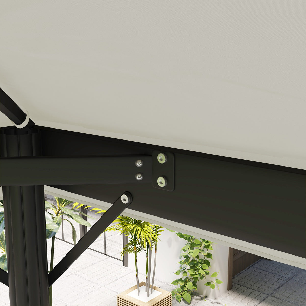 Replacement Roof for Garden Gazebo 3 x 4 m, Waterproof 370g/㎡ Double Roof Protective Cover, Rain Cover Replacement Cover, UPF30+, for Garden, Party, Patio, Light Gray