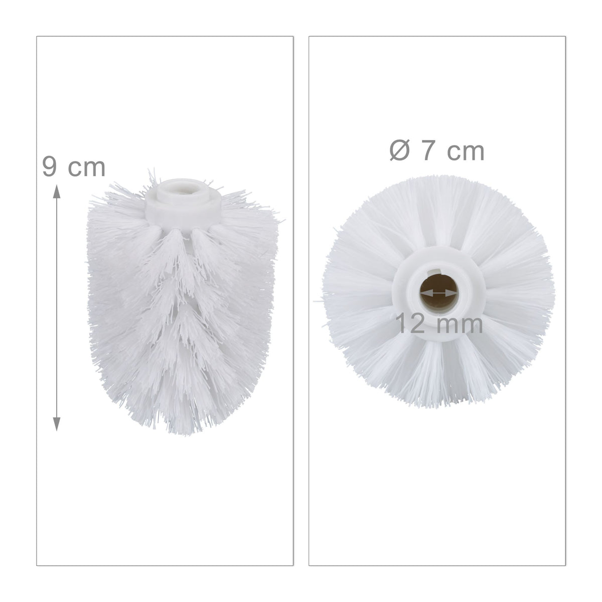 Replacement of toilet brush head in set 12 mm