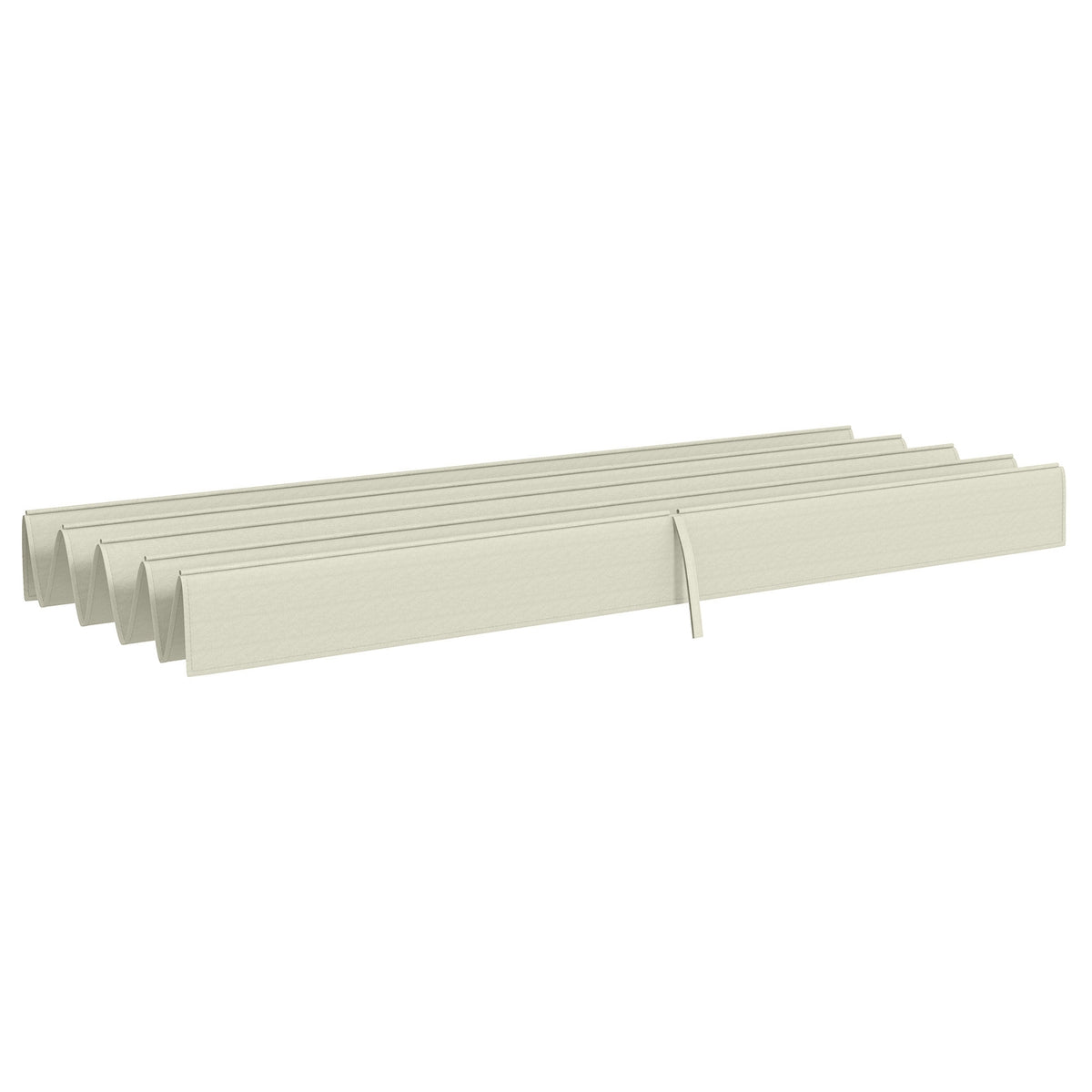 Replacement roof for 2.85 x 2 m pergola, water-repellent retractable wave canopy with rain drainage holes, UV protection 30+, winterproof shade cover for garden, balcony, terrace, cream white