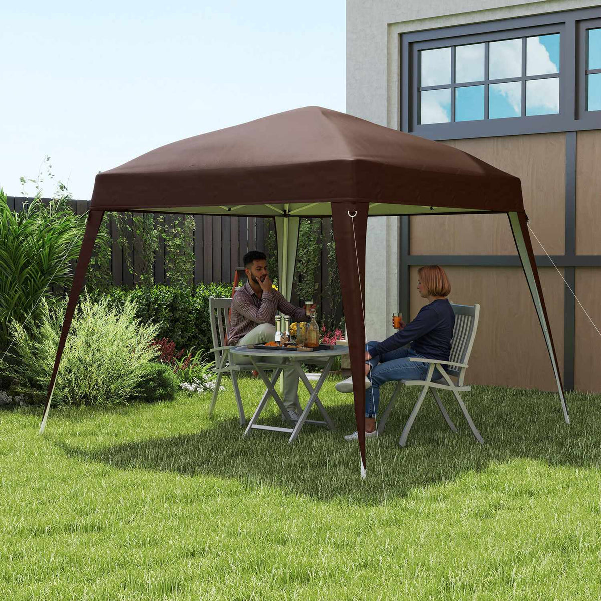 Replacement roof for pavilion 3x3 m, water-repellent, stable, winter-proof pavilion roof for folding pavilion, storm-proof party tent, replacement cover, cover with single roof, canopy for garden pavilion, coffee
