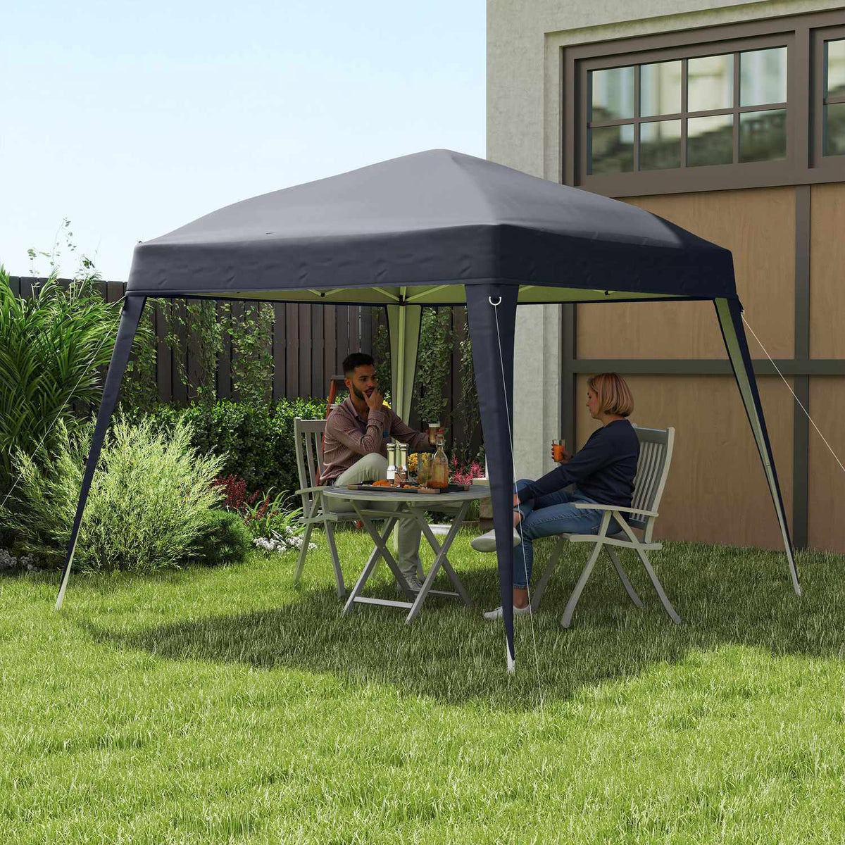 Replacement roof for pavilion 3x3 m, water-repellent, stable, winter-proof pavilion roof for folding pavilion, storm-proof party tent, replacement cover, cover with single roof, canopy for garden pavilion, dark grey