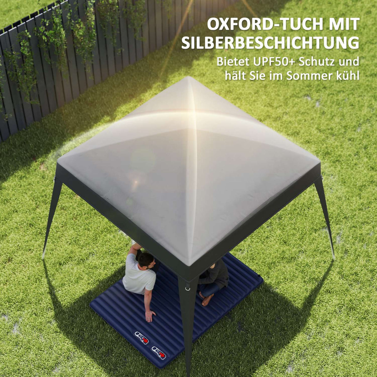 Replacement roof for pavilion 3x3 m, water-repellent, stable, winter-proof pavilion roof for folding pavilion, storm-proof party tent, replacement cover, cover with single roof, canopy for garden pavilion, dark grey