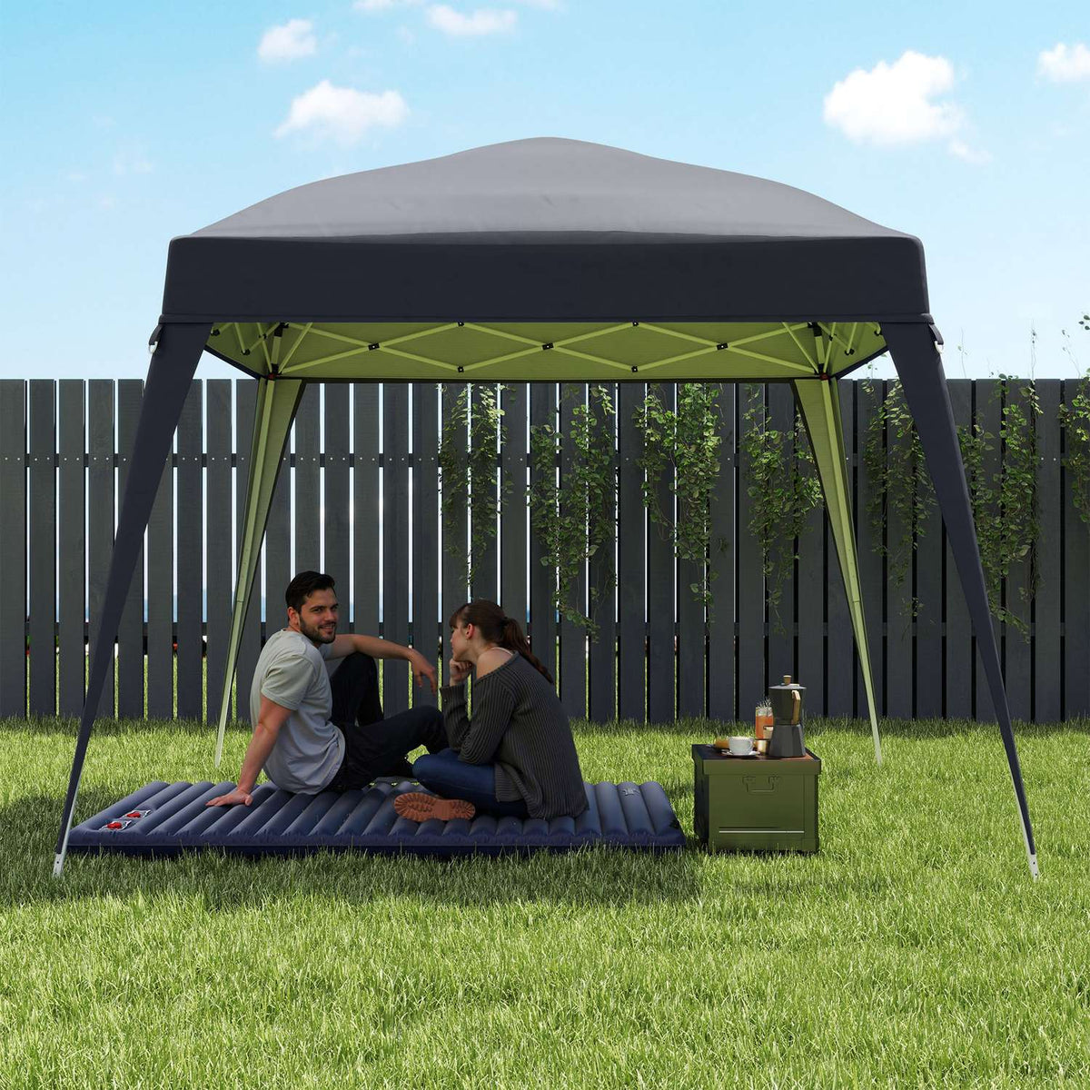 Replacement roof for pavilion 3x3 m, water-repellent, stable, winter-proof pavilion roof for folding pavilion, storm-proof party tent, replacement cover, cover with single roof, canopy for garden pavilion, dark grey