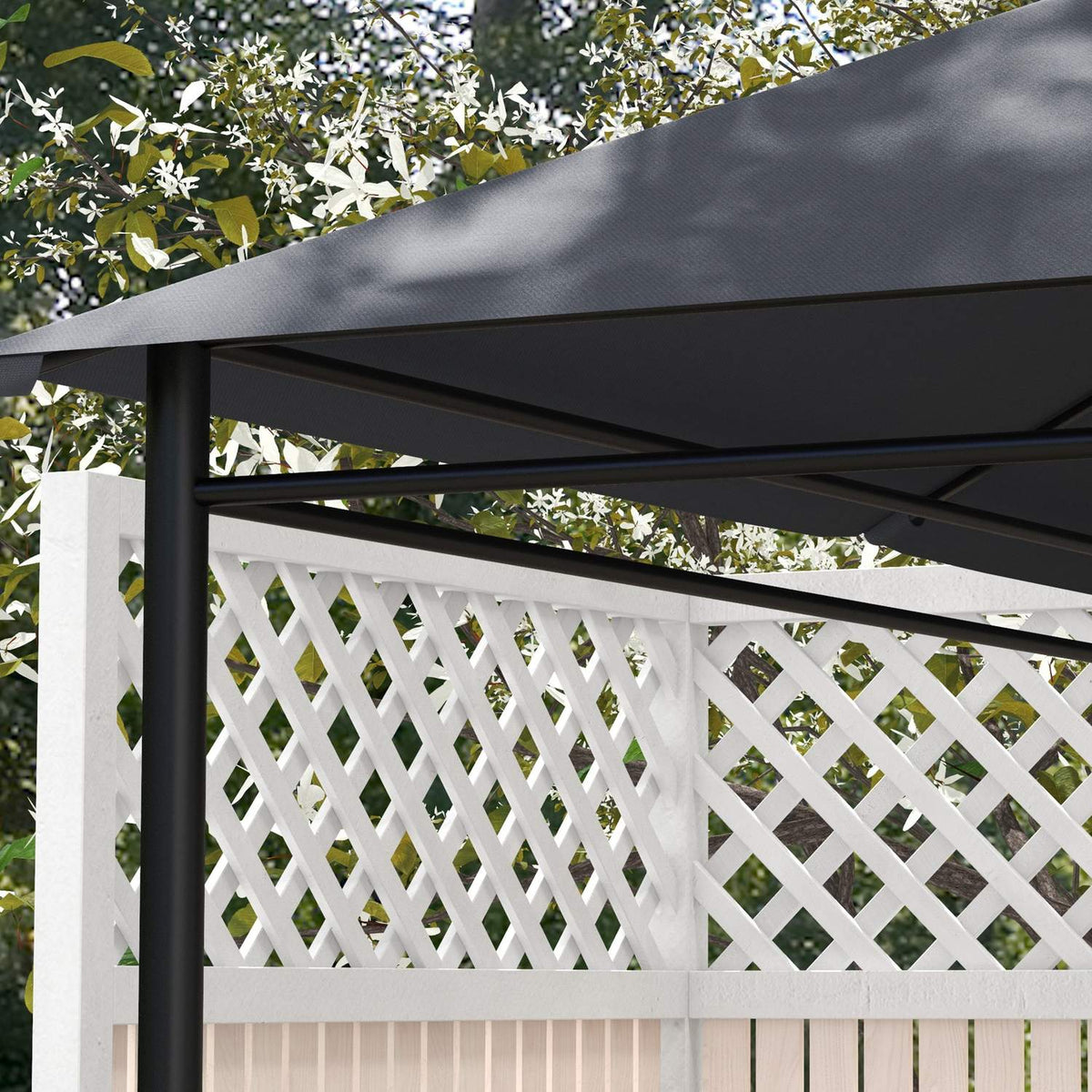 Replacement roof for pavilion 4 x 3m, water-repellent pavilion roof with UV protection 30+, replacement cover for garden pavilion, spare parts made of polyester fabric, 180 g/m², dark gray