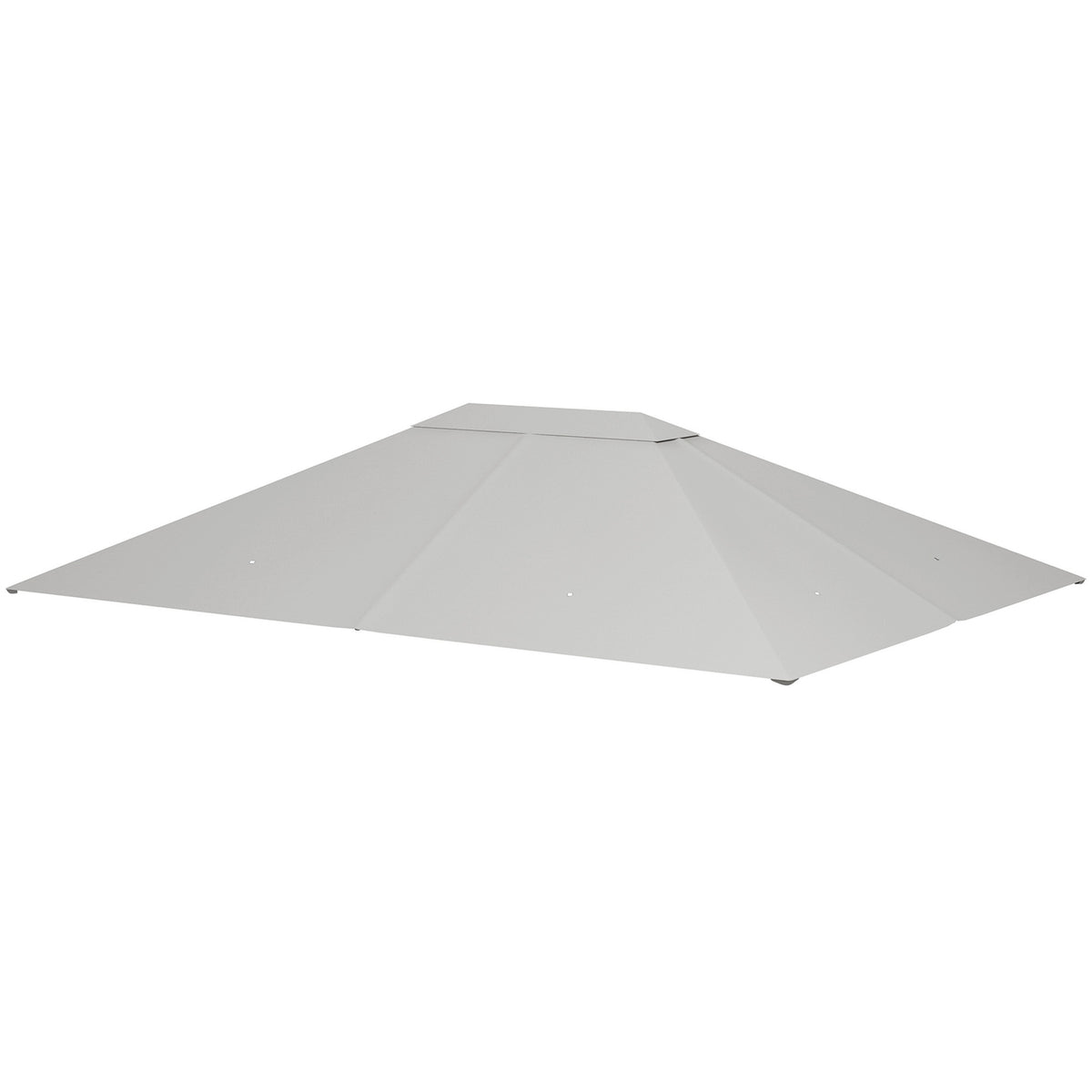 Replacement roof for pavilion 4 x 3m, water-repellent pavilion roof with UV protection 30+, replacement cover for garden pavilion, spare parts made of polyester fabric, 180 g/m², light gray