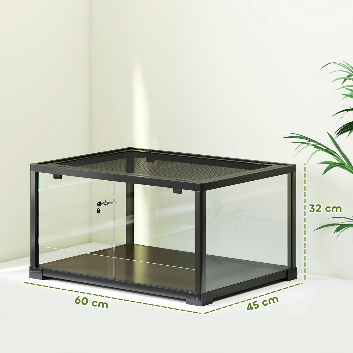 Reptile Vivarium, 86L, Sliding Doors, Secure, 60x45x32 cm