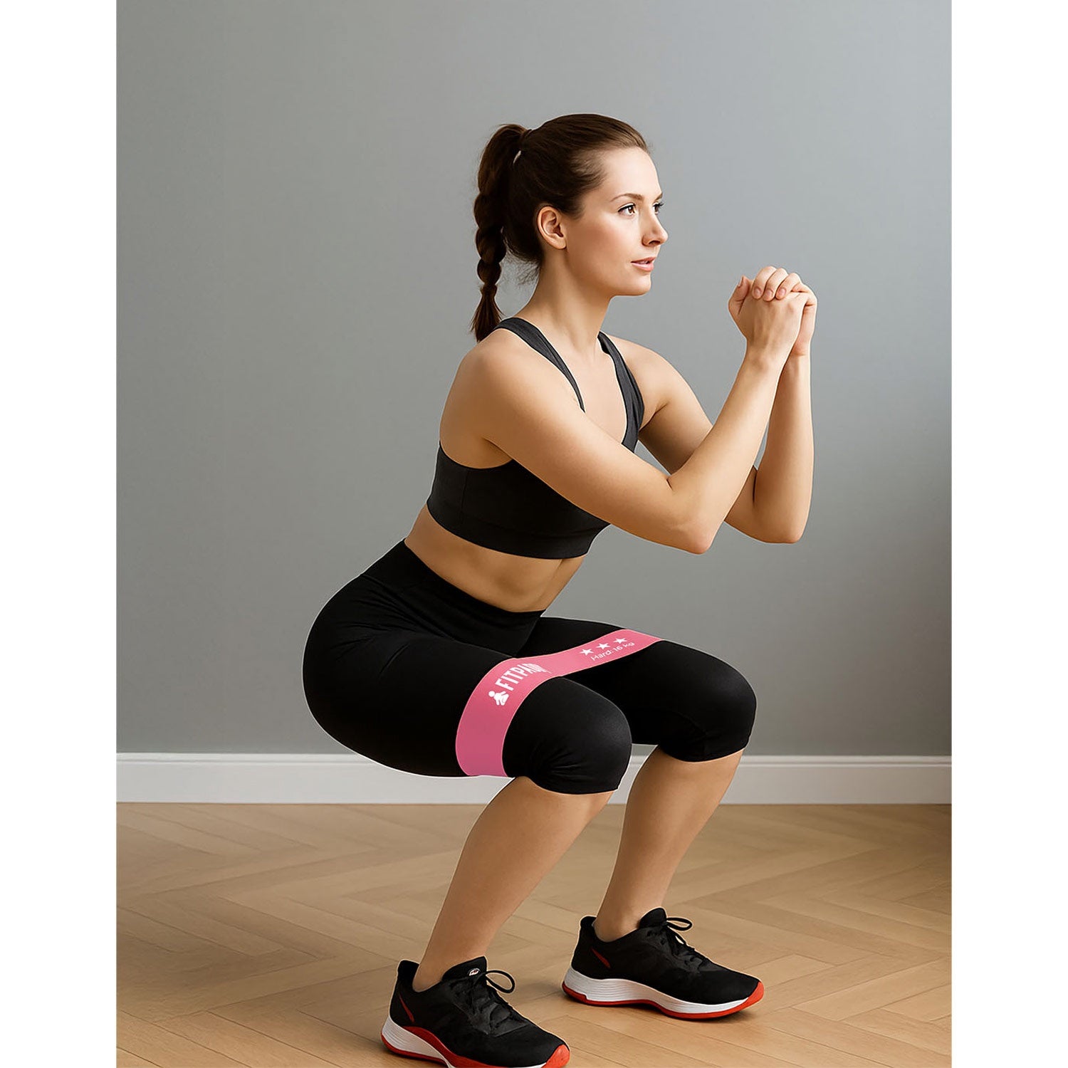 Resistance Bands Set – 3 Pink Elastic Bands for Home Workout